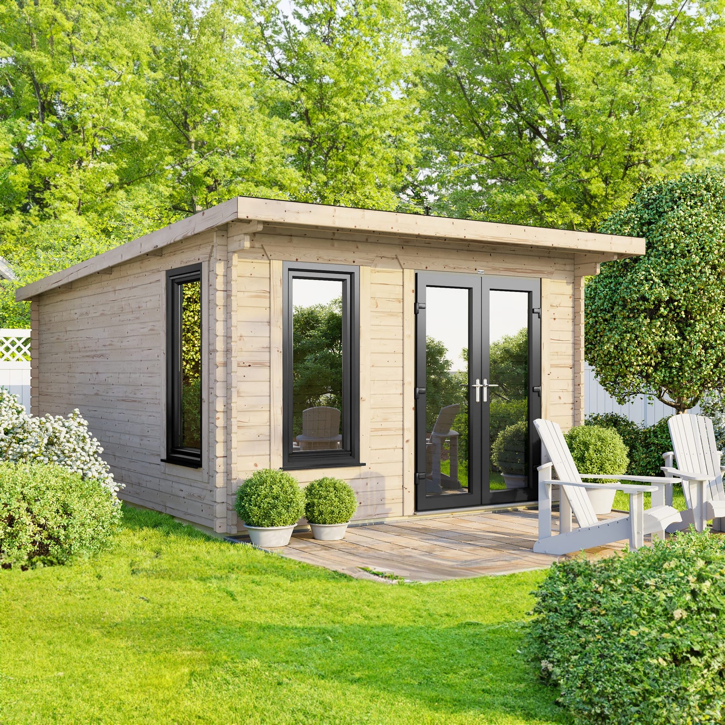 Pent Log Cabin