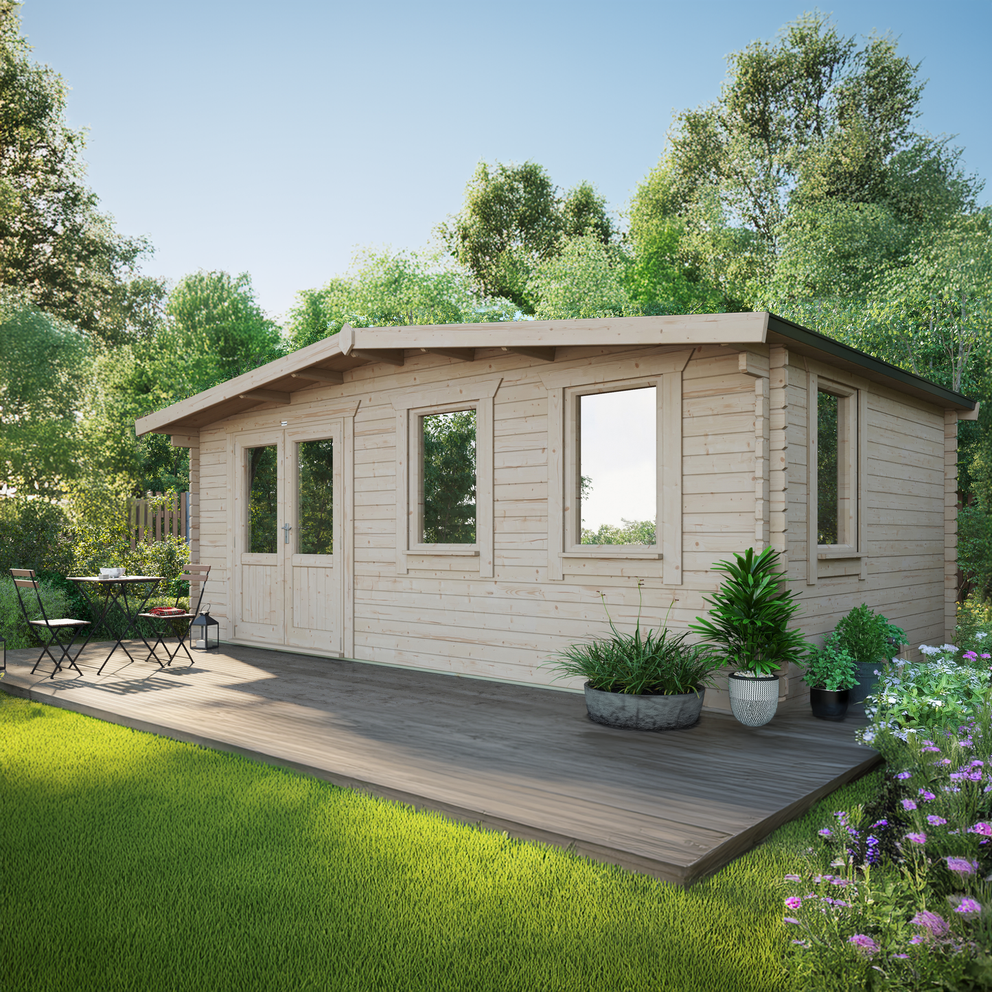 Classic Chalet Blockhütte - 44 mm