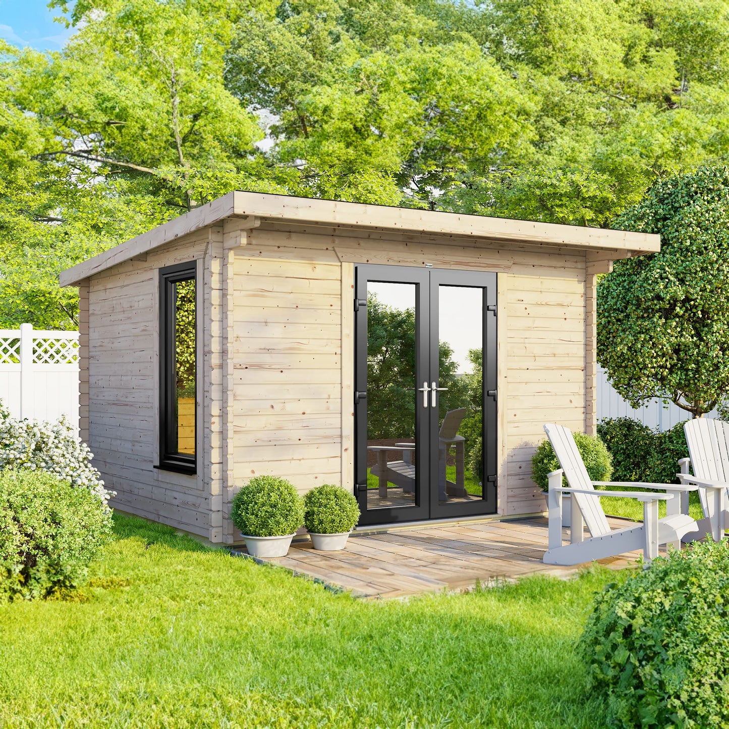 Pent Log Cabin