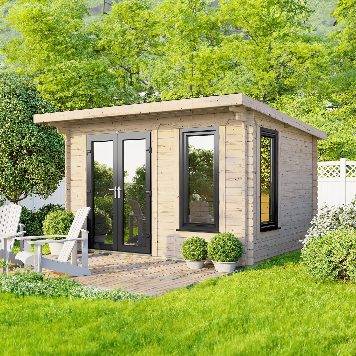 Pent Log Cabin