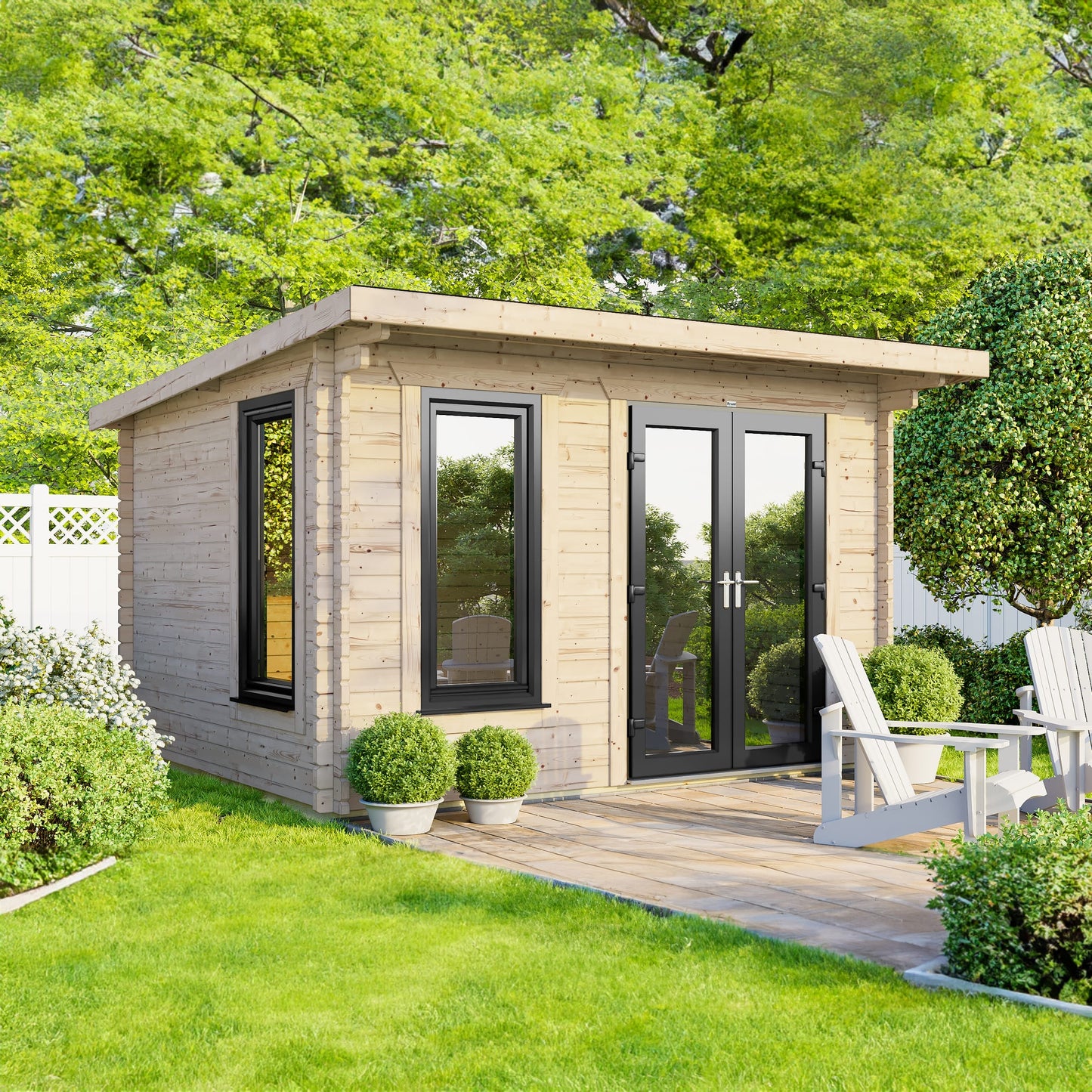Pent Log Cabin