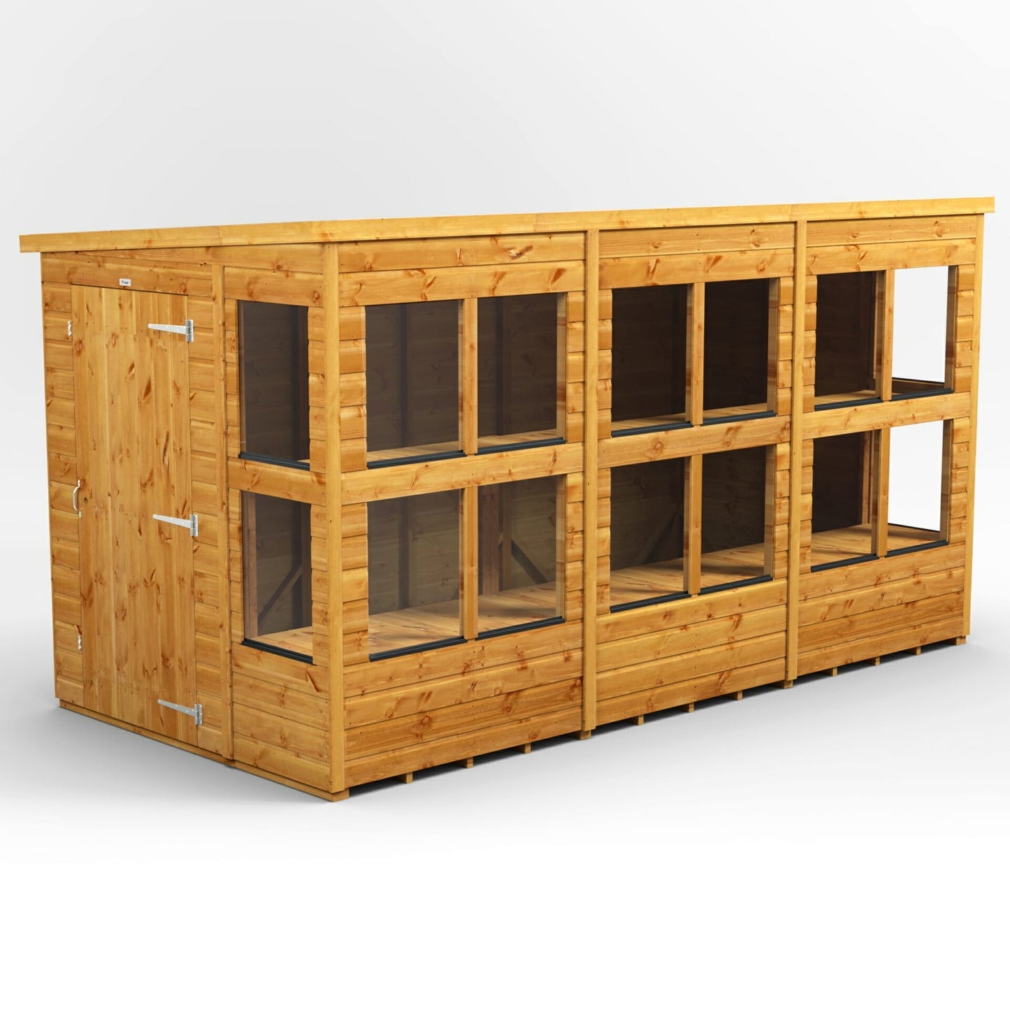 Holz-Gewächshaus mit Pultdach
