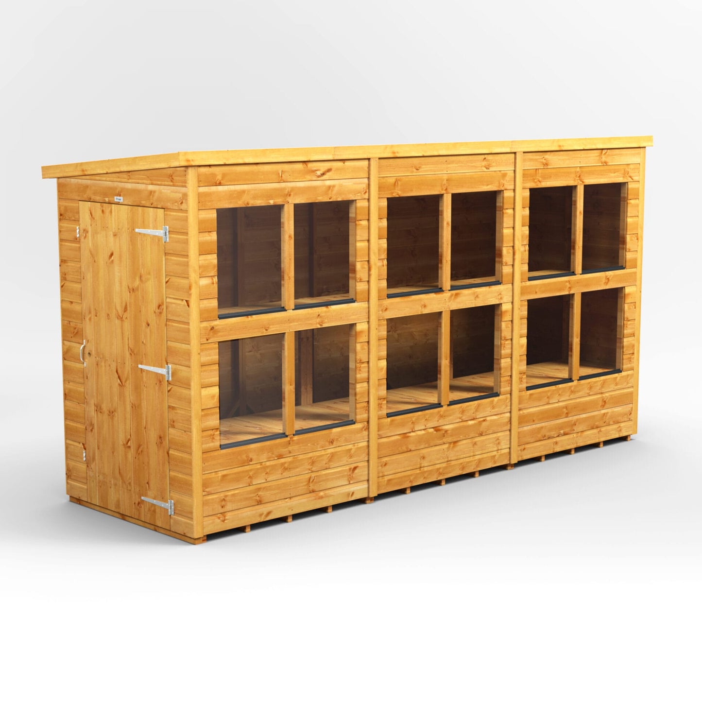 Holz-Gewächshaus mit Pultdach