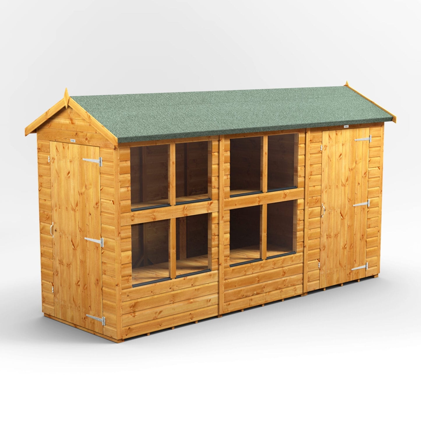Kombi-Holz-Gewächshaus mit Satteldach