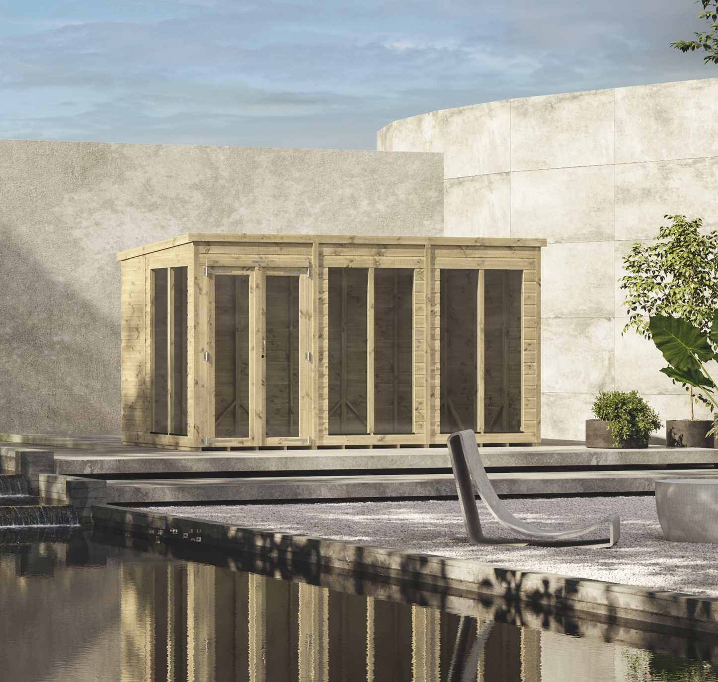 Premium Sommerhaus mit Pultdach