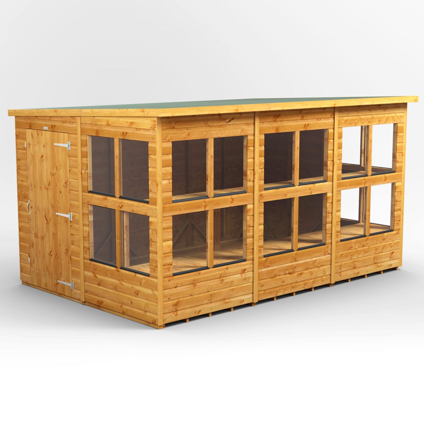 Holz-Gewächshaus mit Pultdach