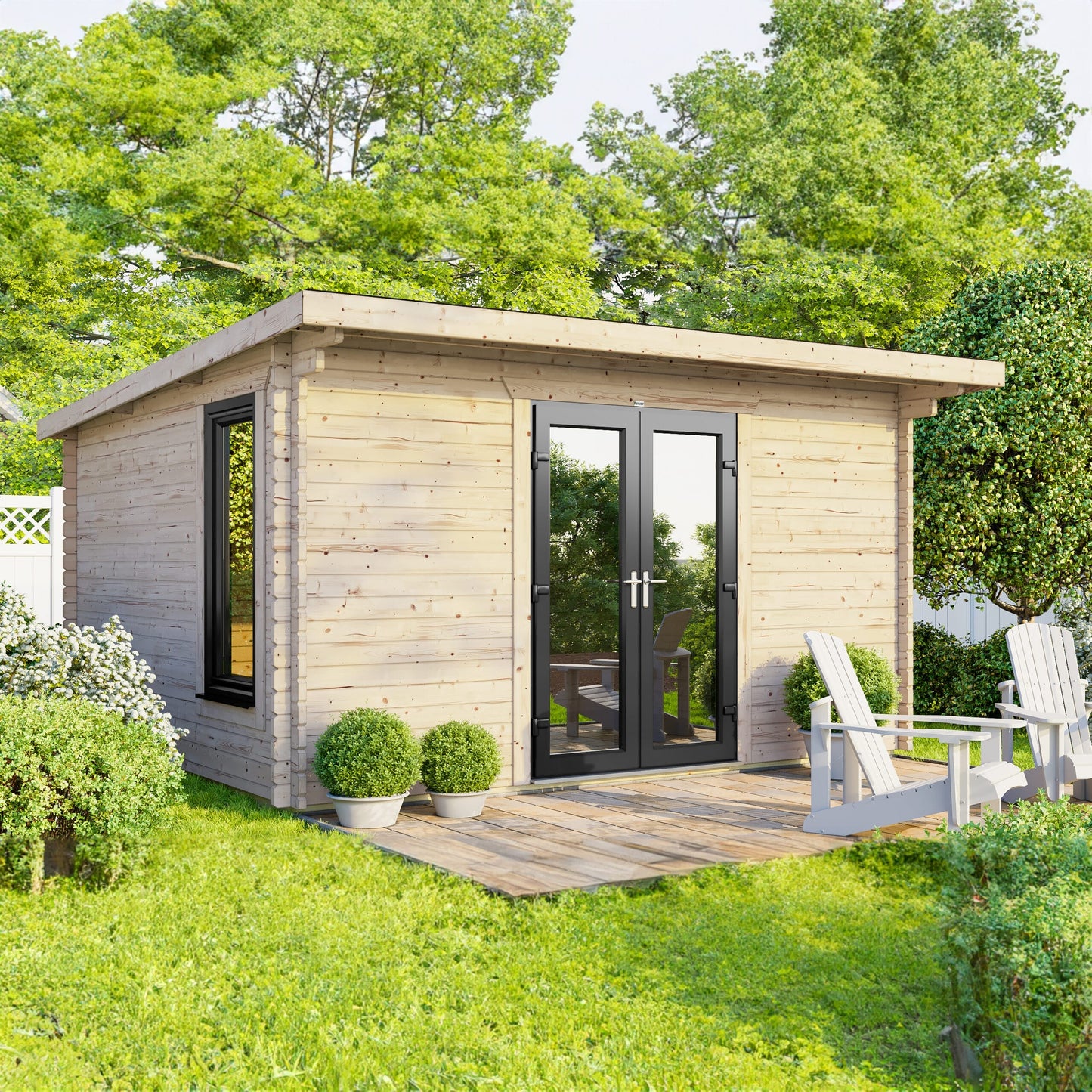 Pent Log Cabin
