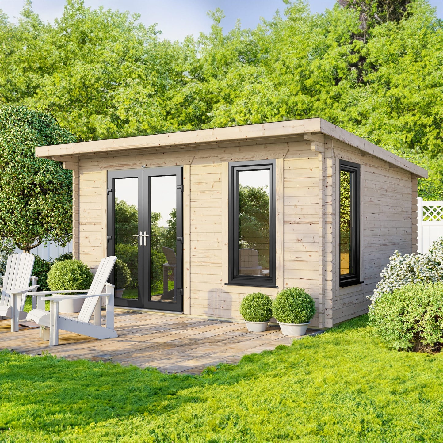 Pent Log Cabin