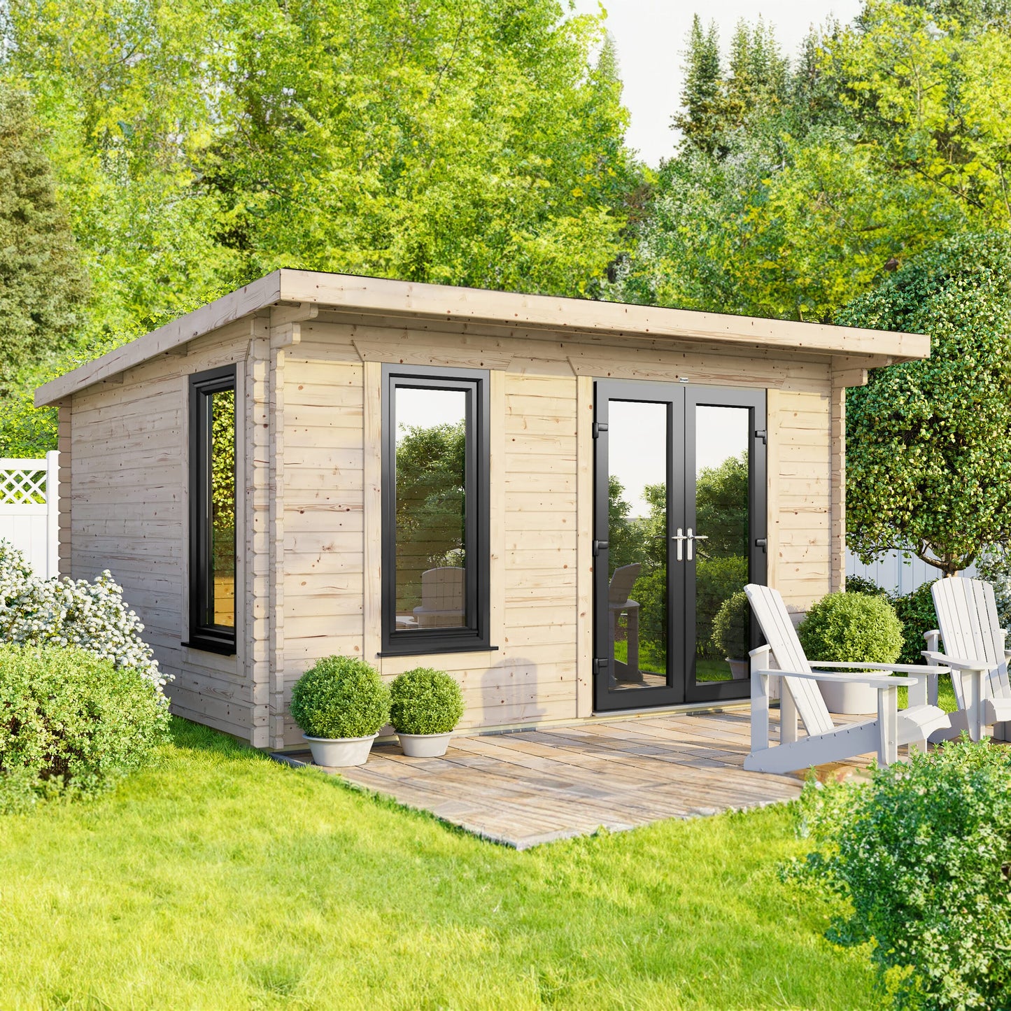 Pent Log Cabin
