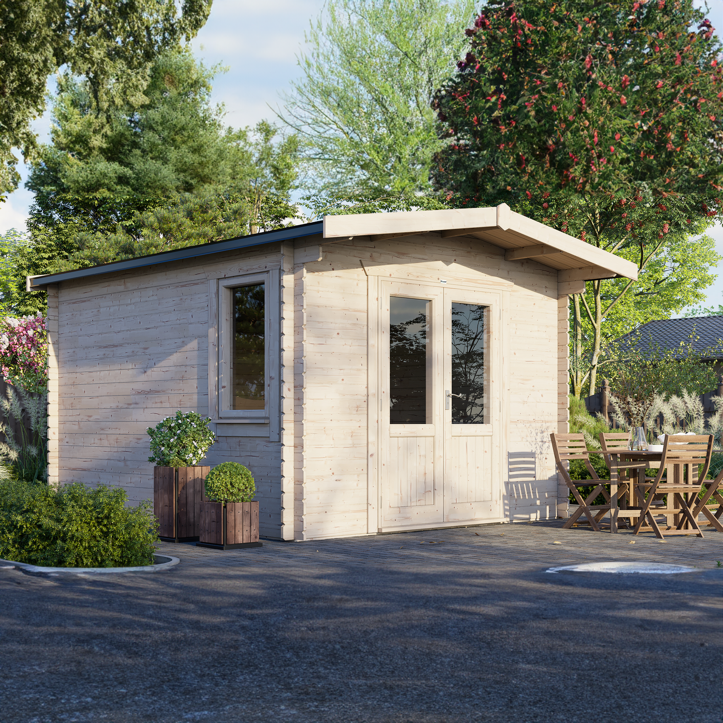 Classic Chalet Blockhütte - 44 mm