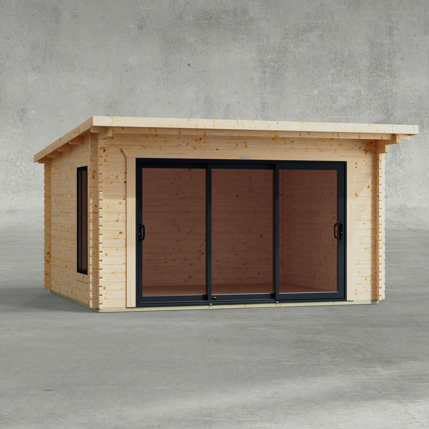 Pent Aluminium Log Cabin