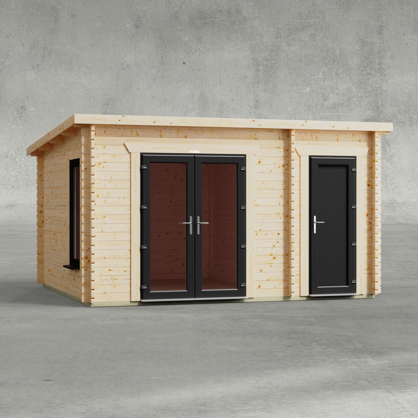 Pent Combi Log Cabin