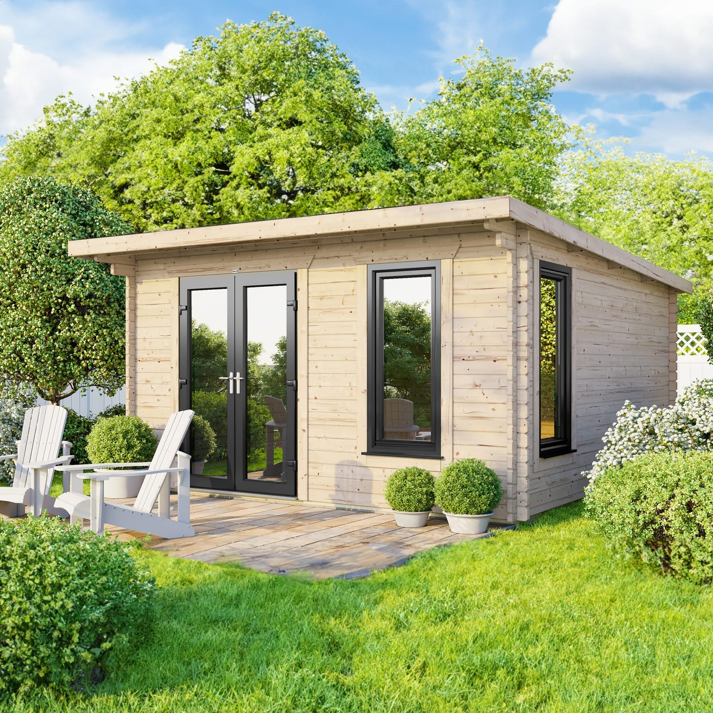 Pent Log Cabin