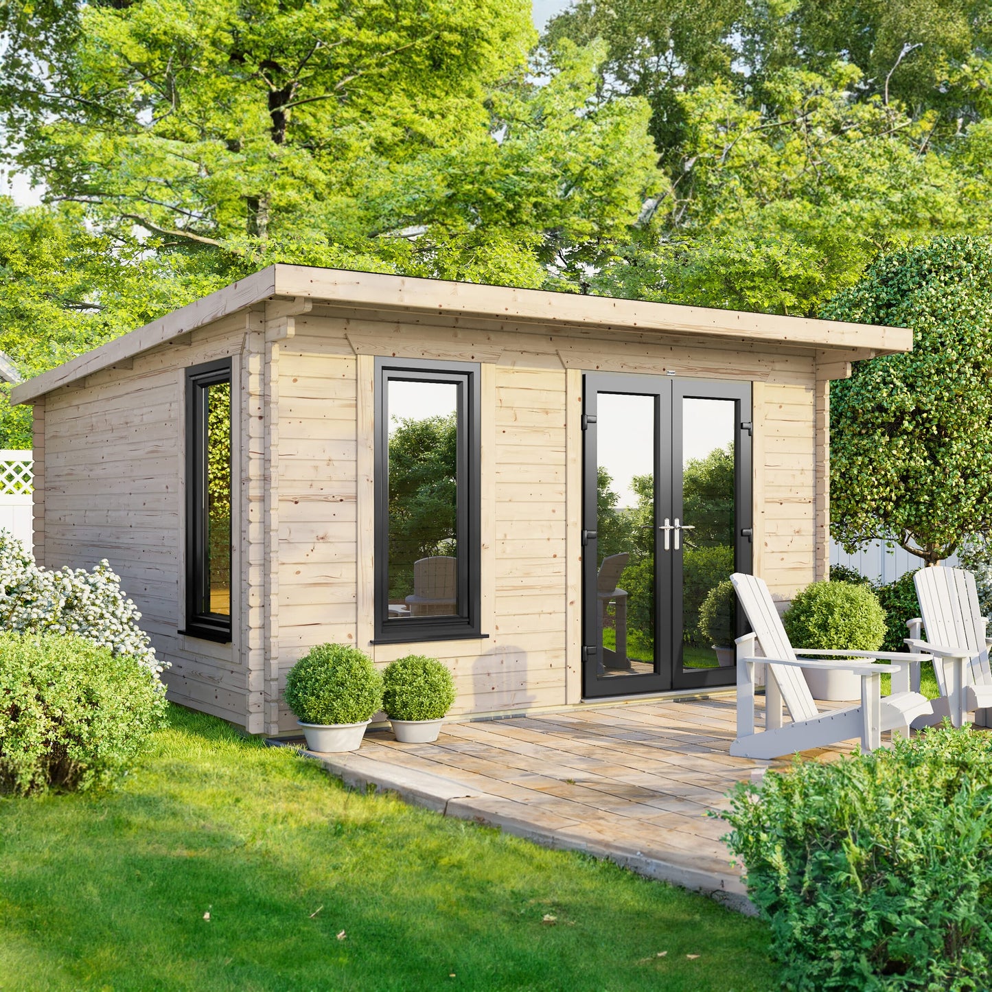 Pent Log Cabin