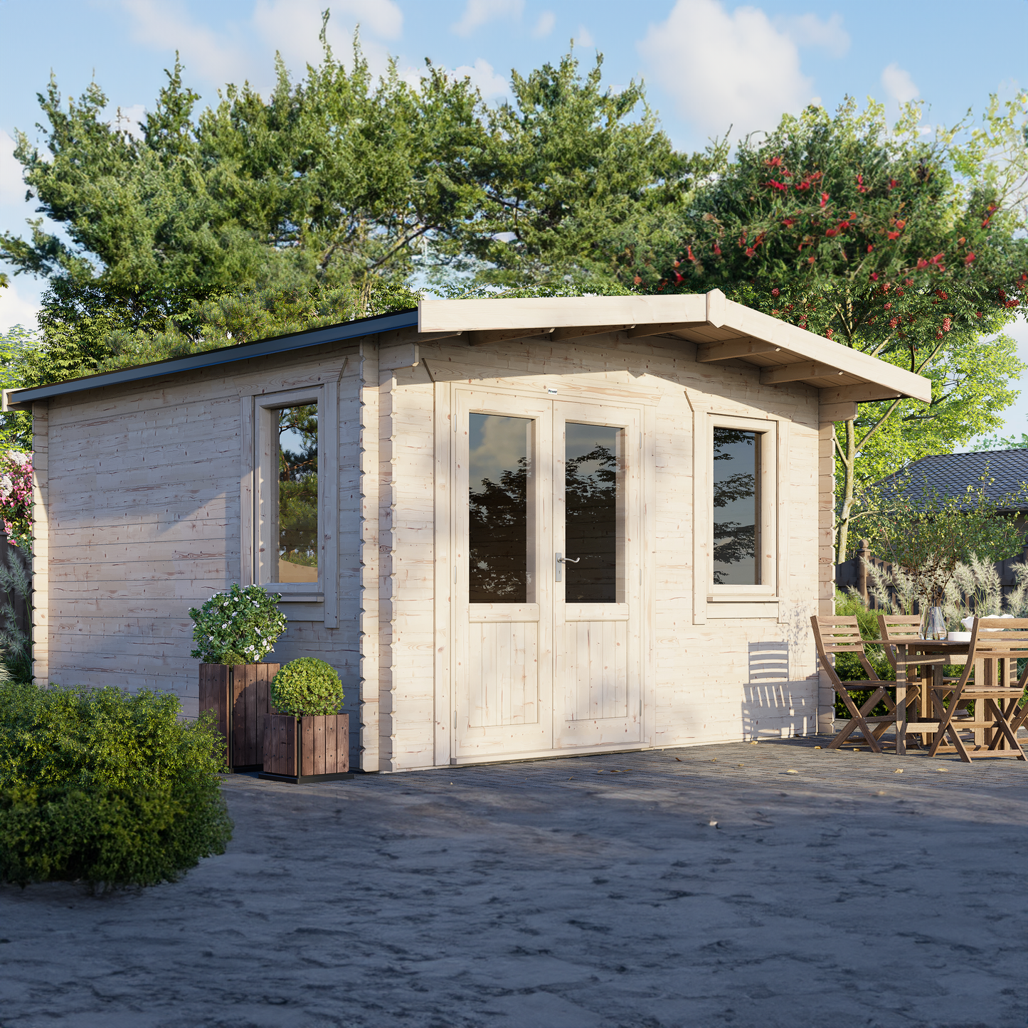 Classic Chalet Blockhütte - 44 mm