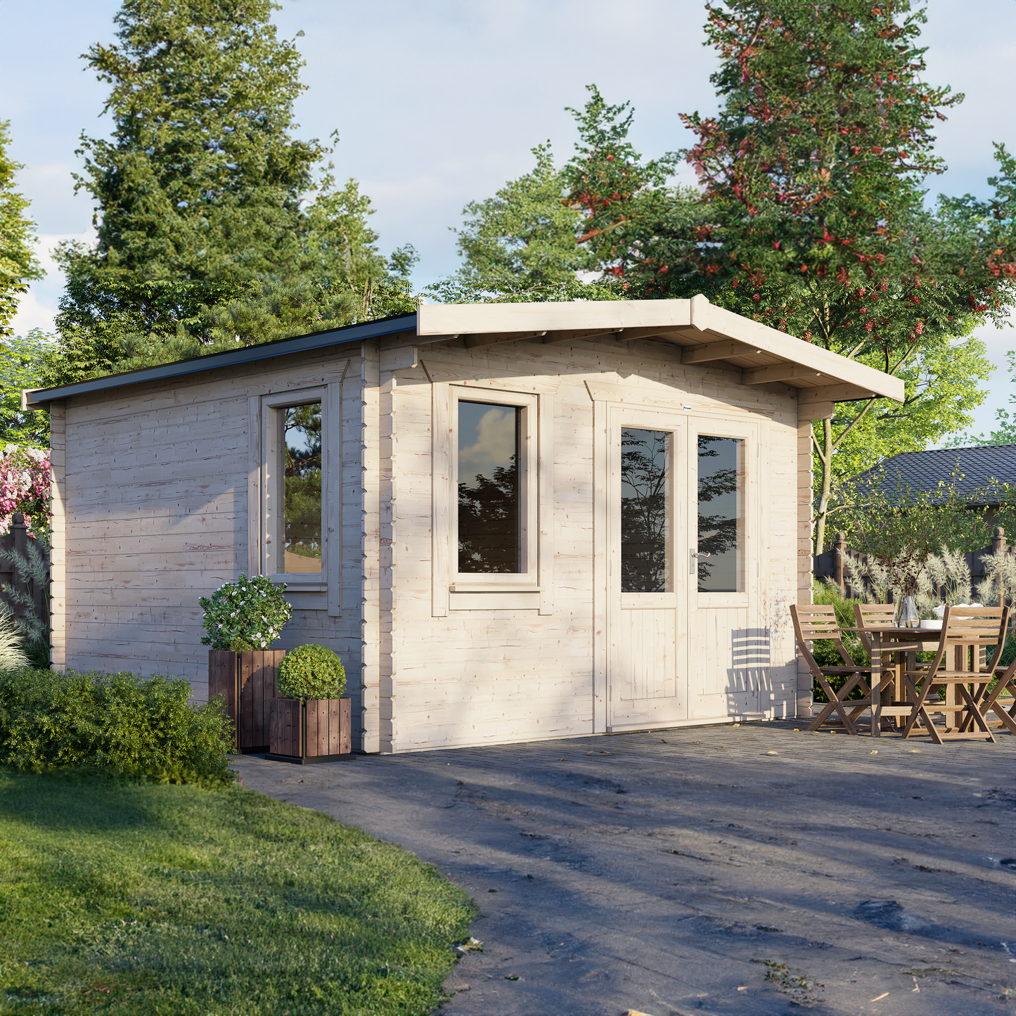 Classic Chalet Blockhütte - 44 mm