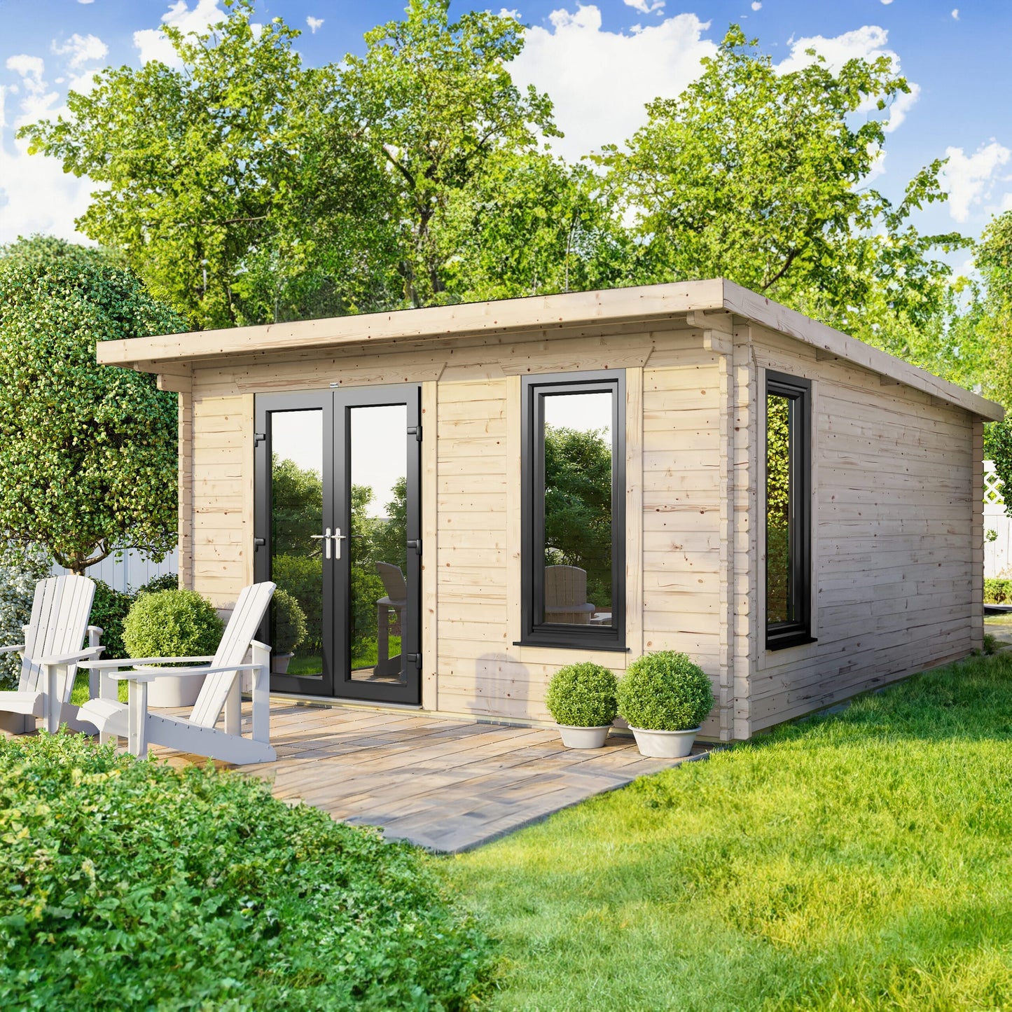 Pent Log Cabin