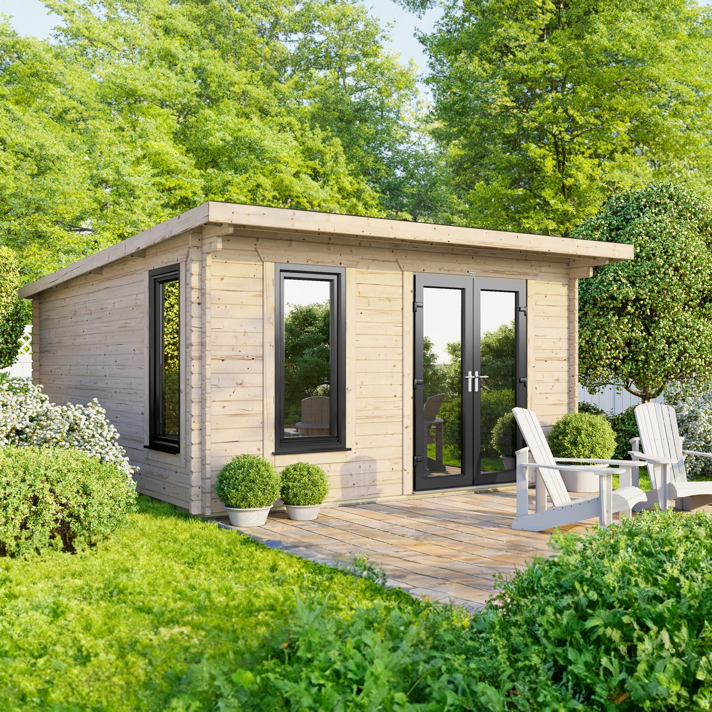 Pent Log Cabin