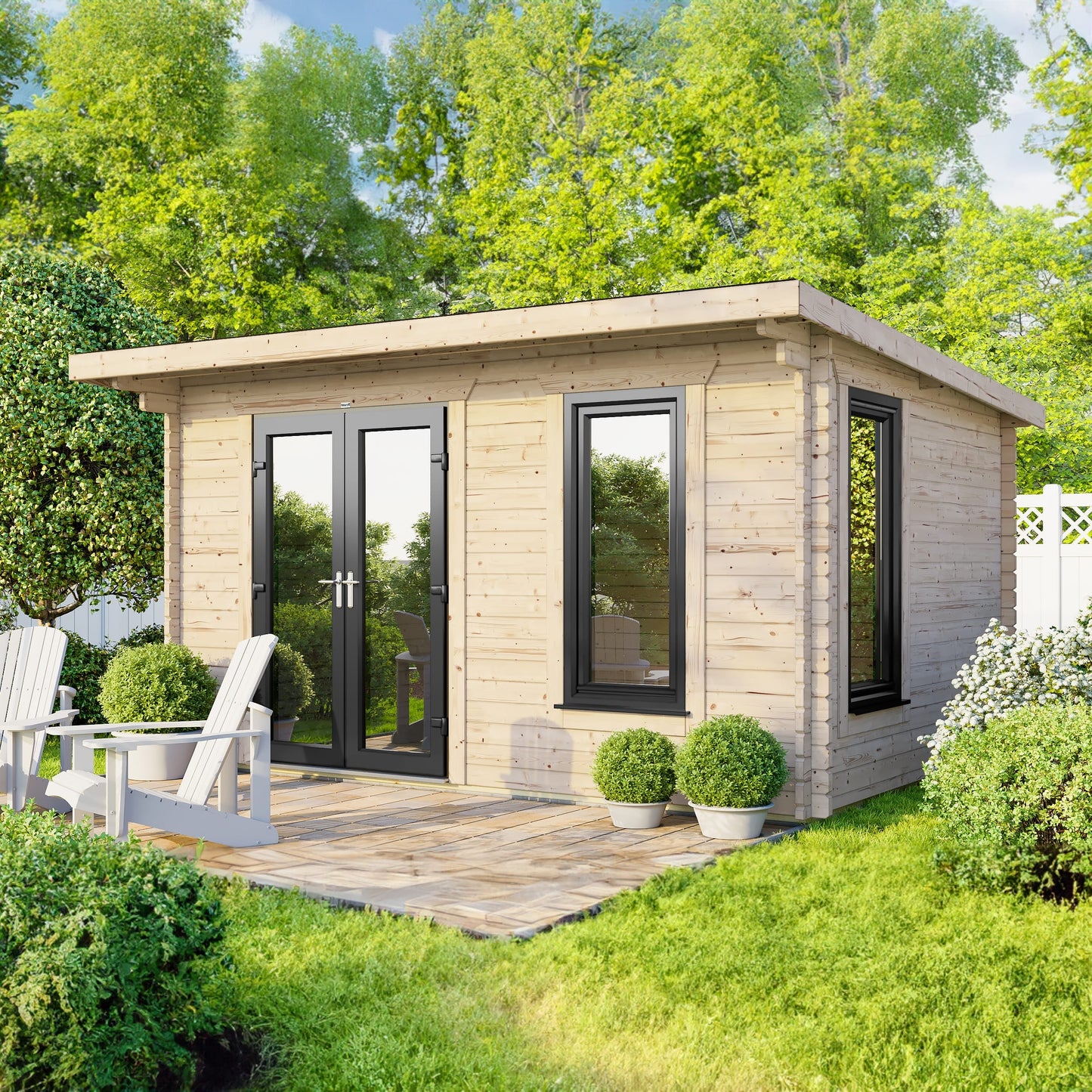 Pent Log Cabin