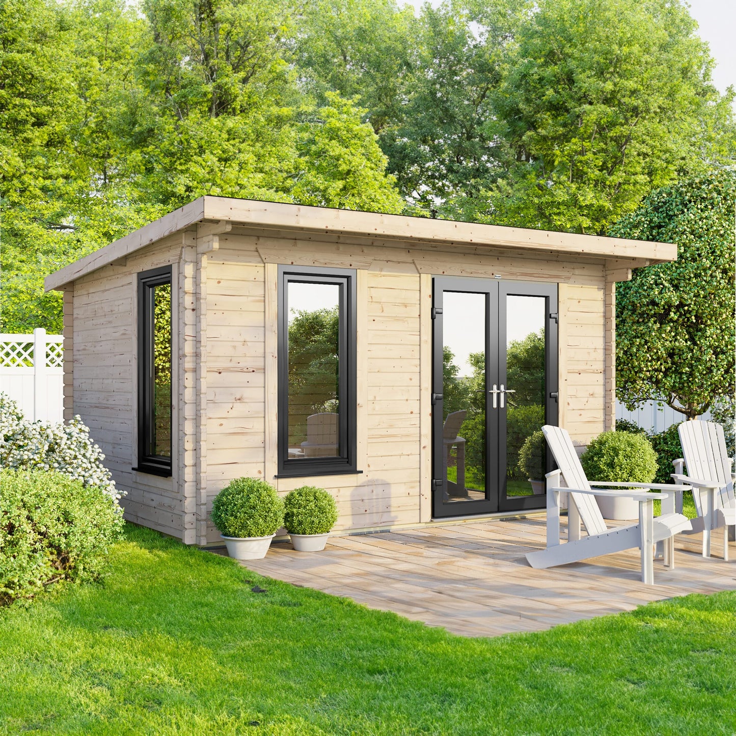Pent Log Cabin