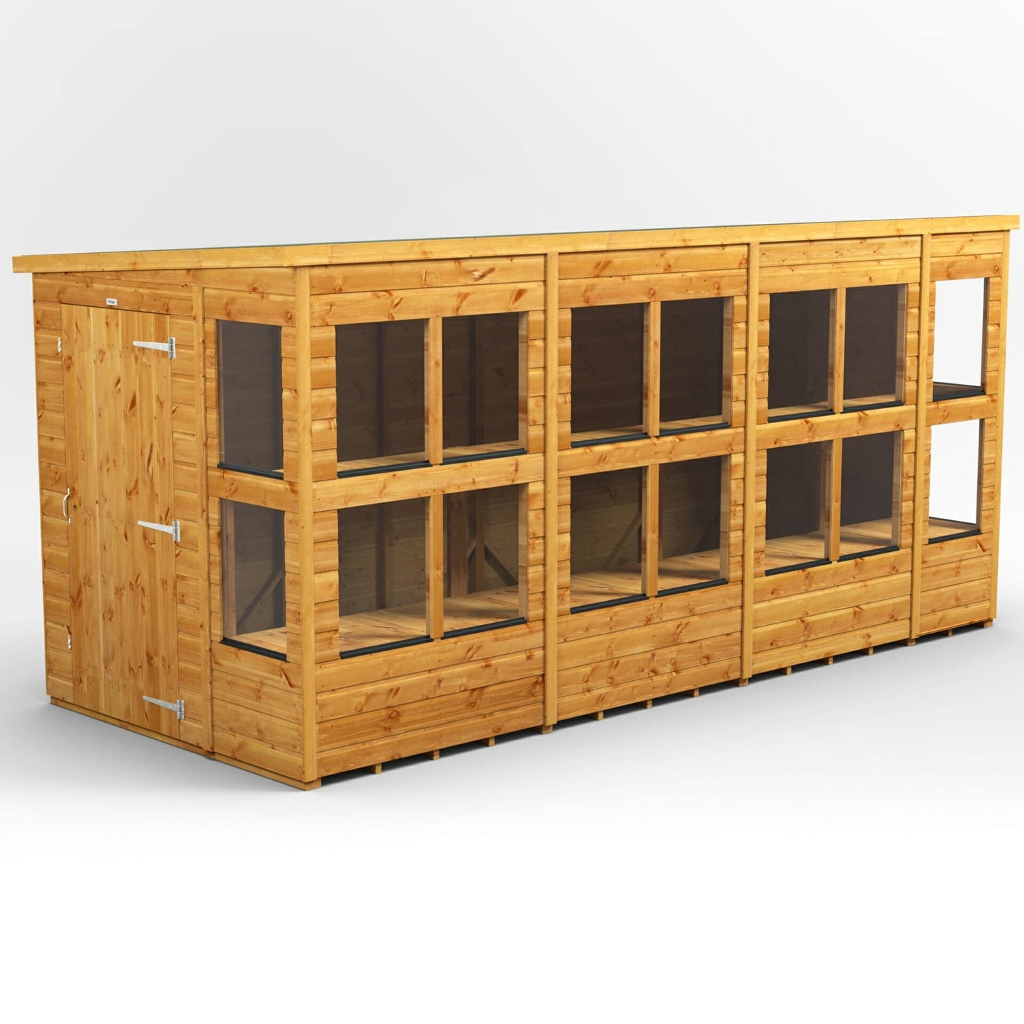 Holz-Gewächshaus mit Pultdach