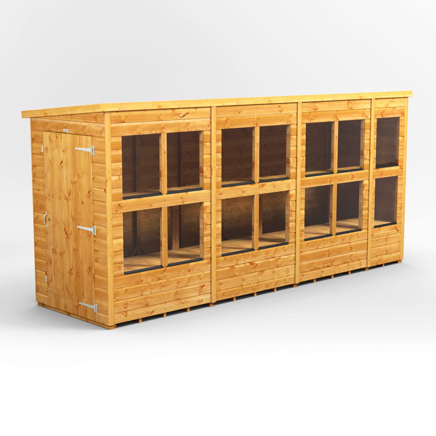 Holz-Gewächshaus mit Pultdach