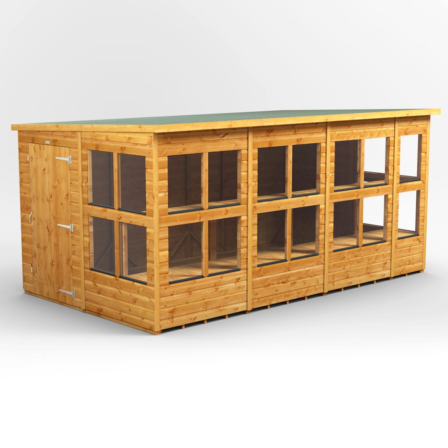 Holz-Gewächshaus mit Pultdach