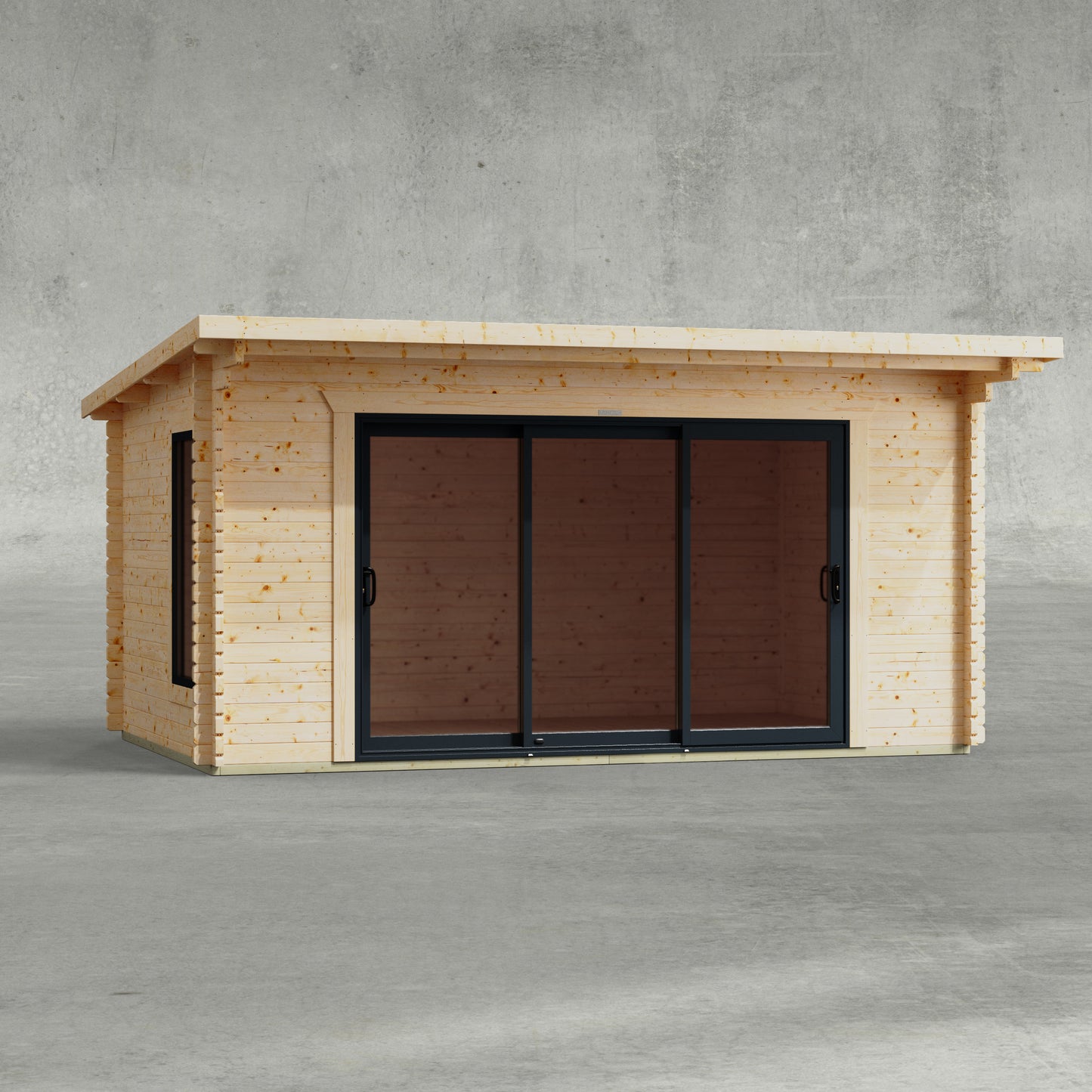 Pent Aluminium Log Cabin