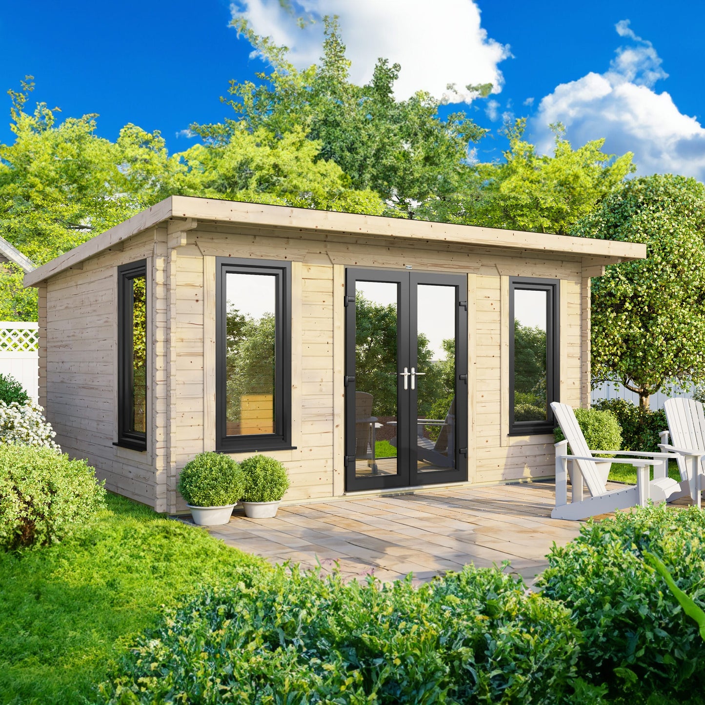 Pent Log Cabin