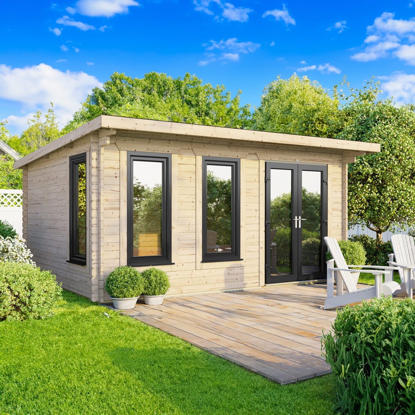 Pent Log Cabin
