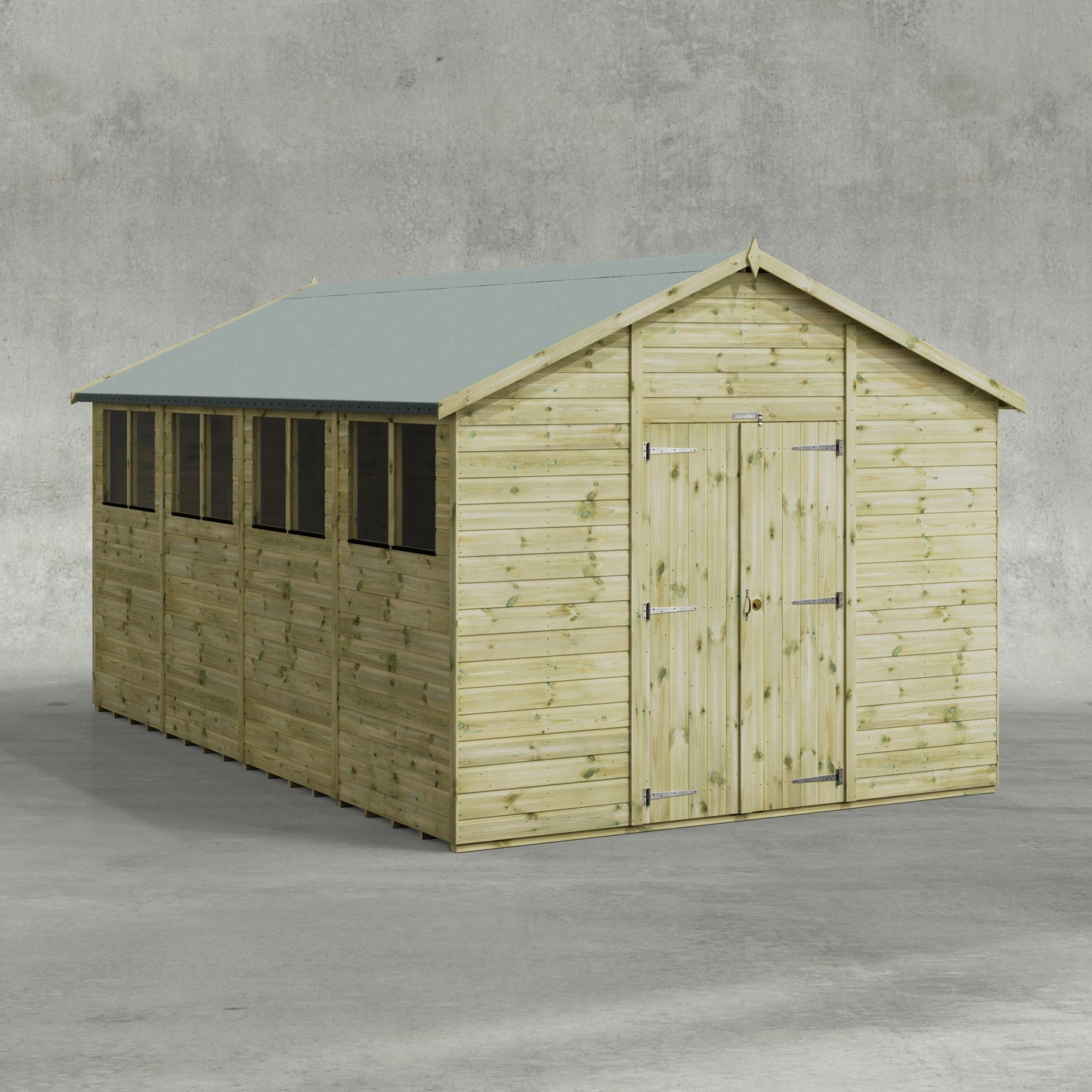 Premium Gartenhaus mit Satteldach