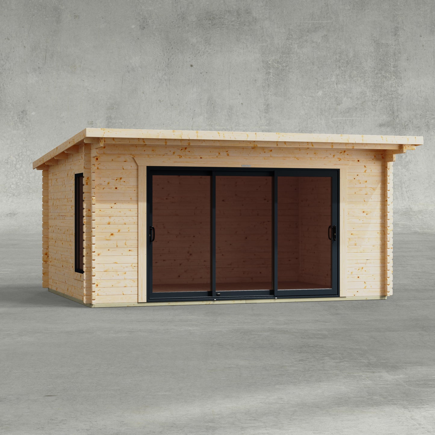 Pent Aluminium Log Cabin