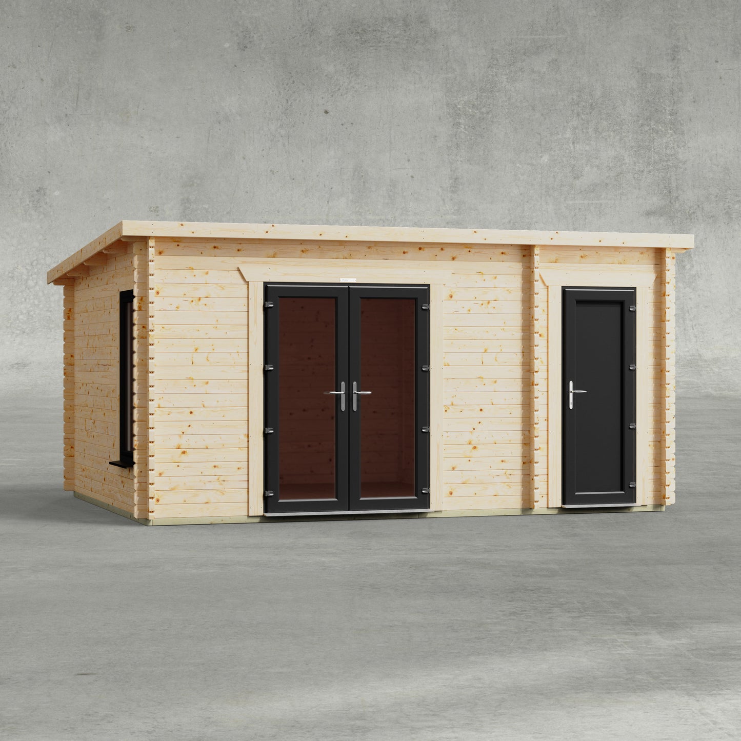 Pent Combi Log Cabin