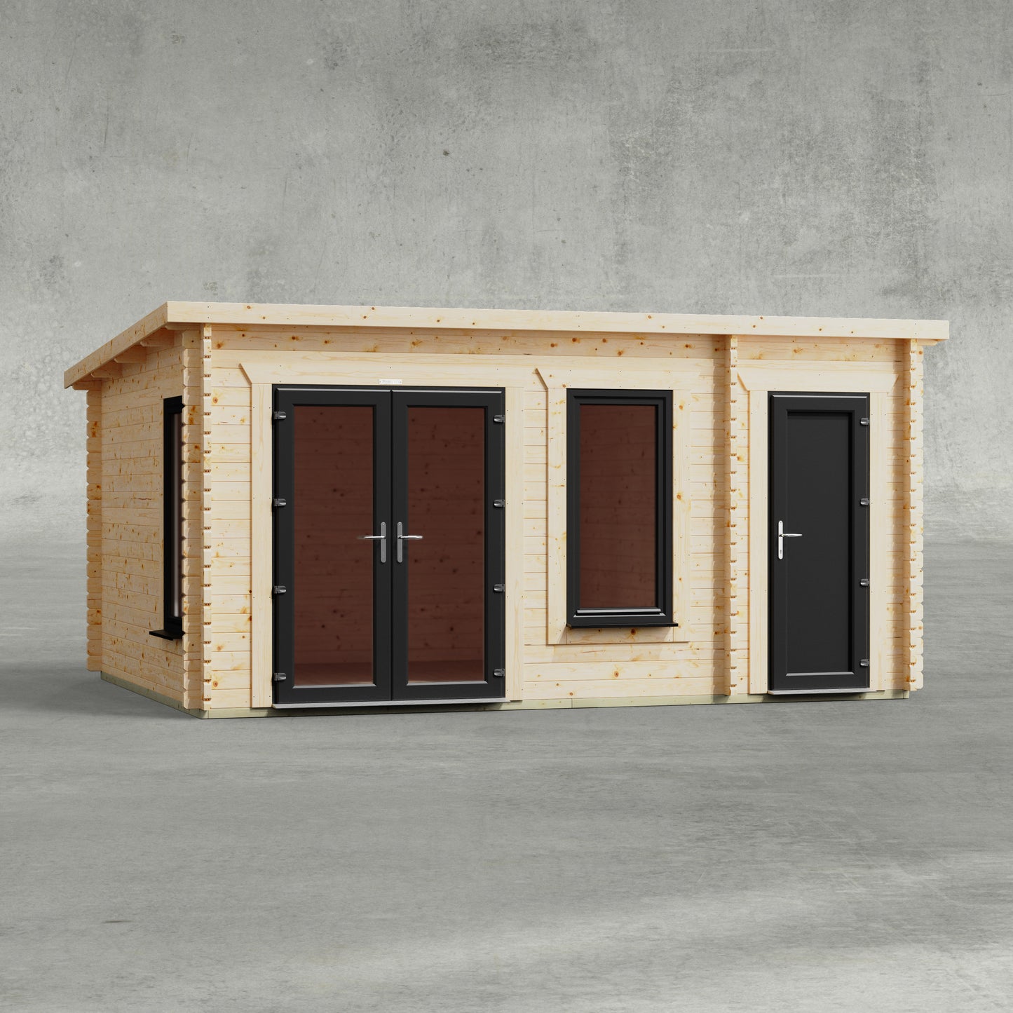 Pent Combi Log Cabin