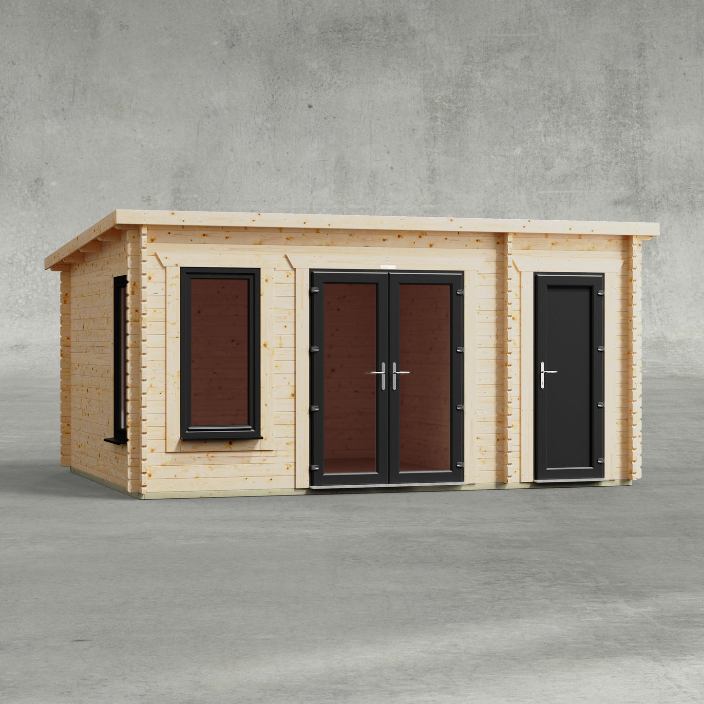 Pent Combi Log Cabin