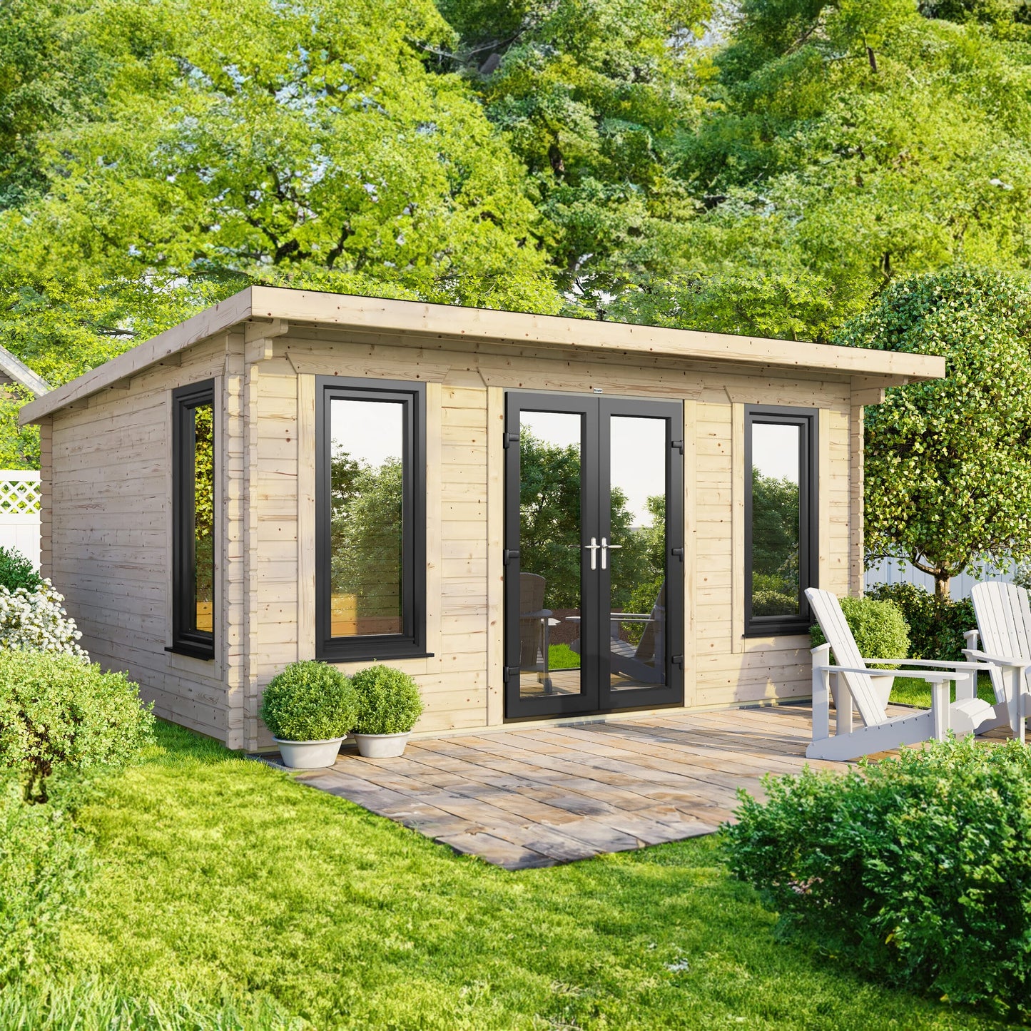 Pent Log Cabin