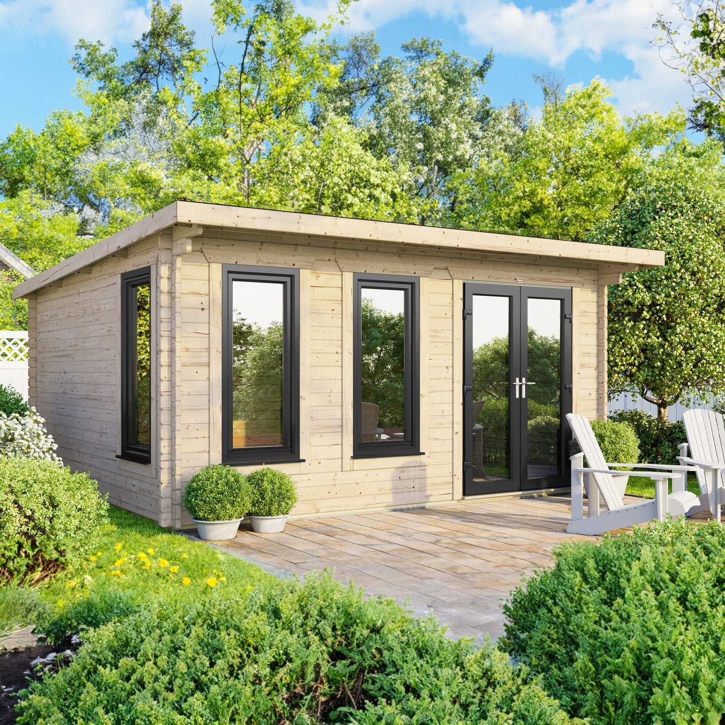 Pent Log Cabin