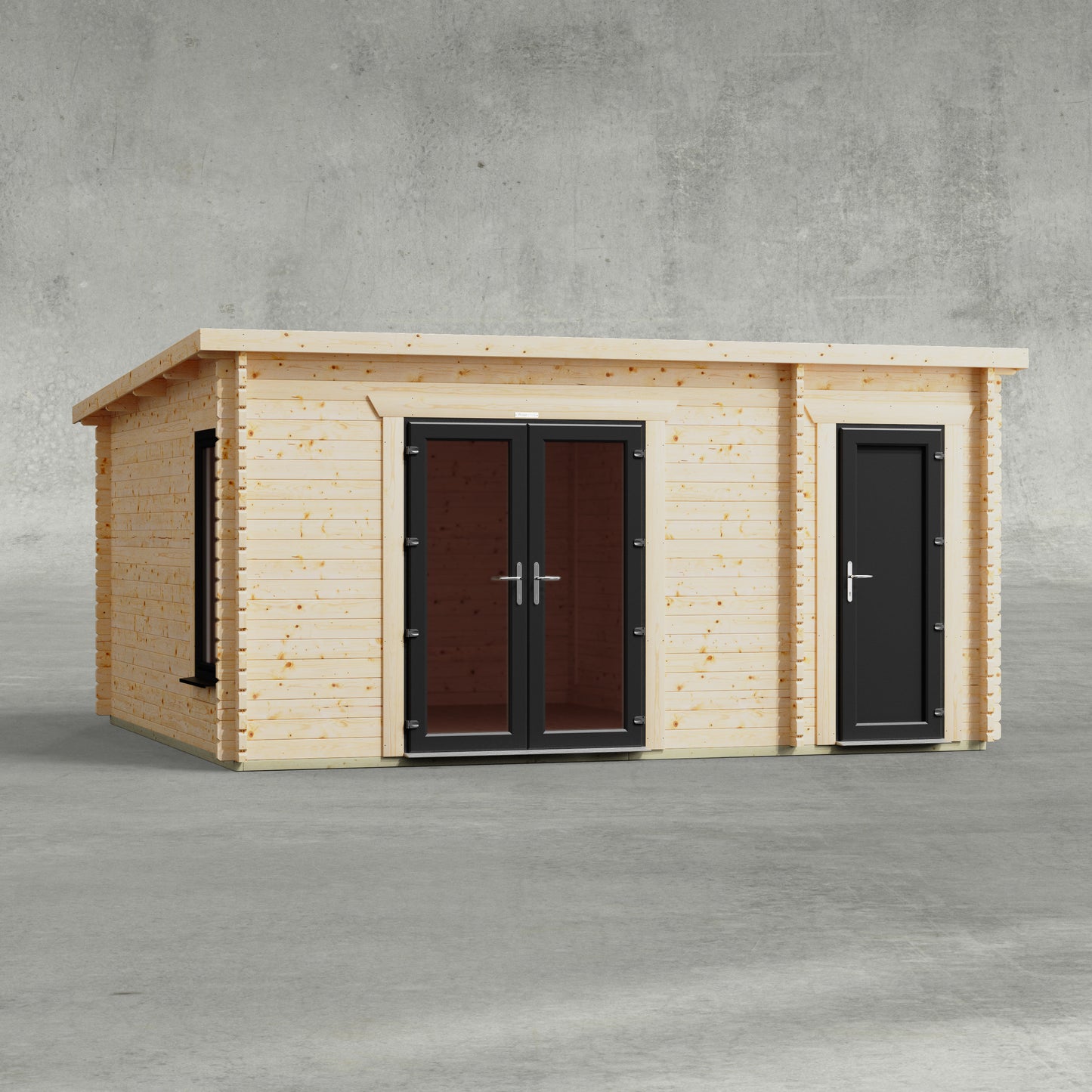 Pent Combi Log Cabin