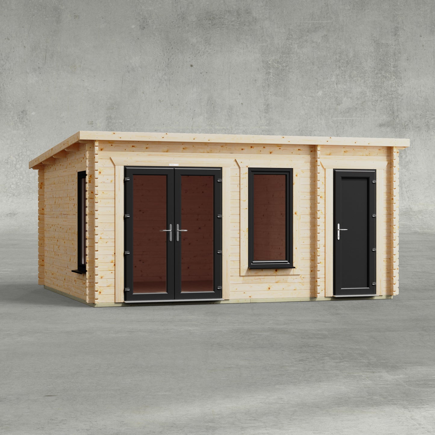 Pent Combi Log Cabin