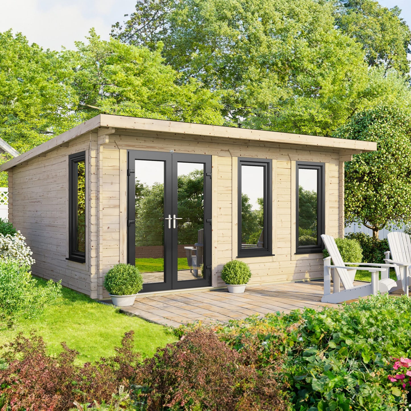 Pent Log Cabin