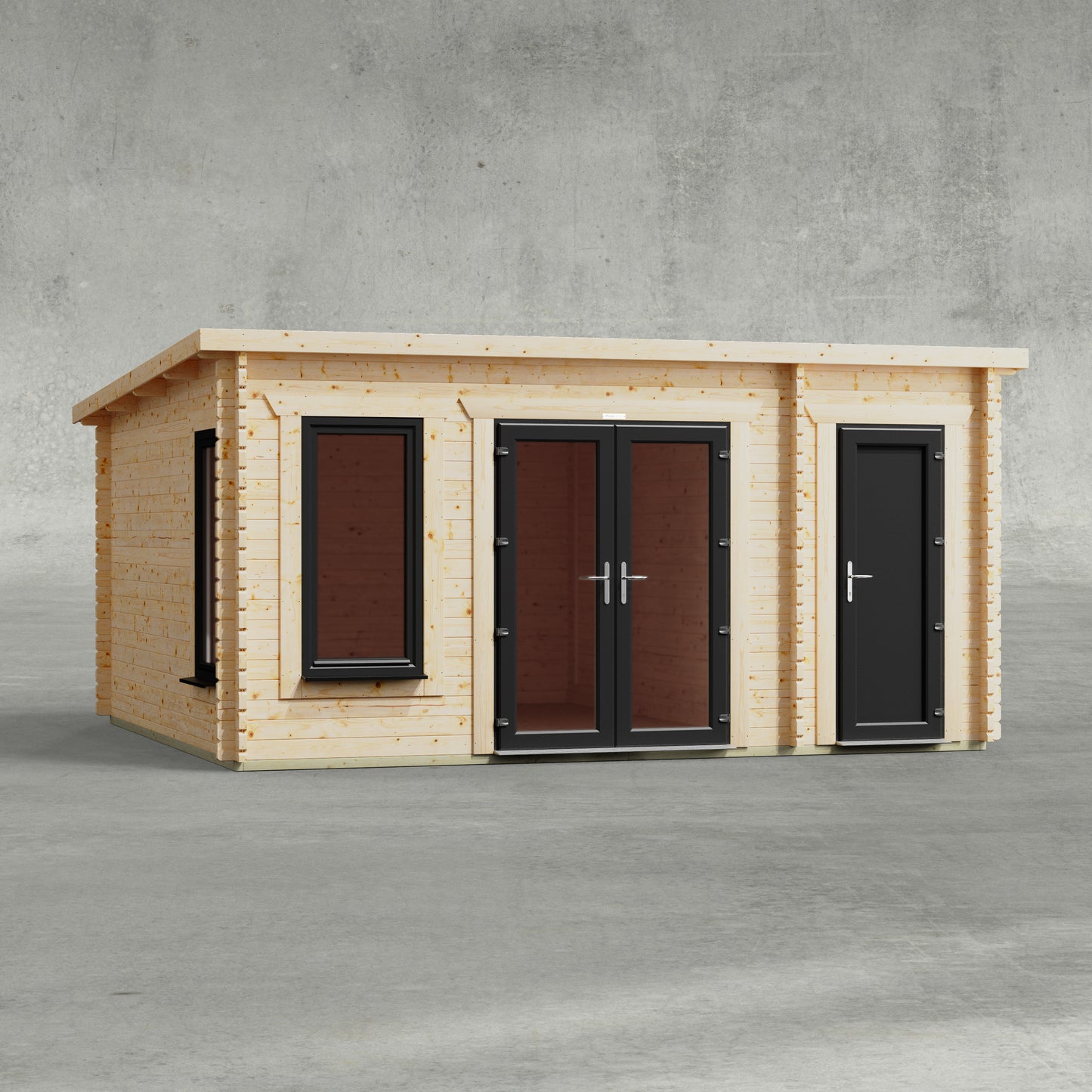 Pent Combi Log Cabin