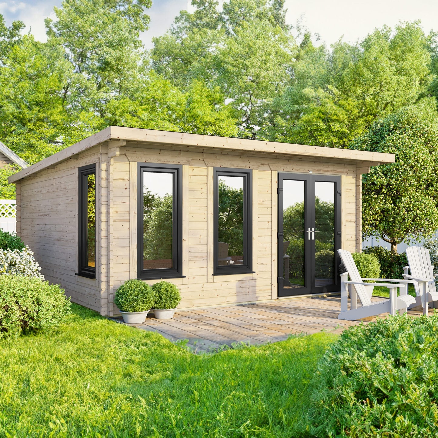 Pent Log Cabin