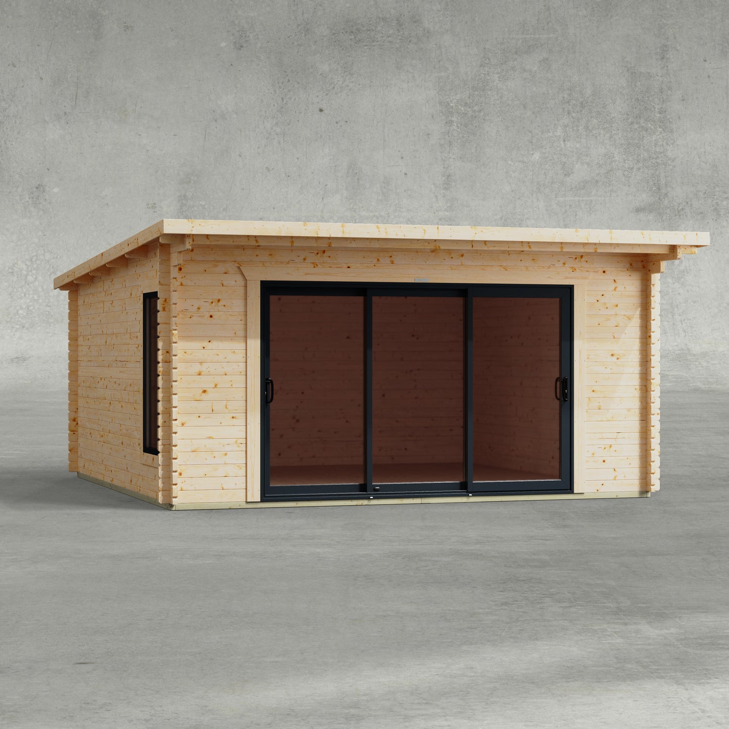 Pent Aluminium Log Cabin