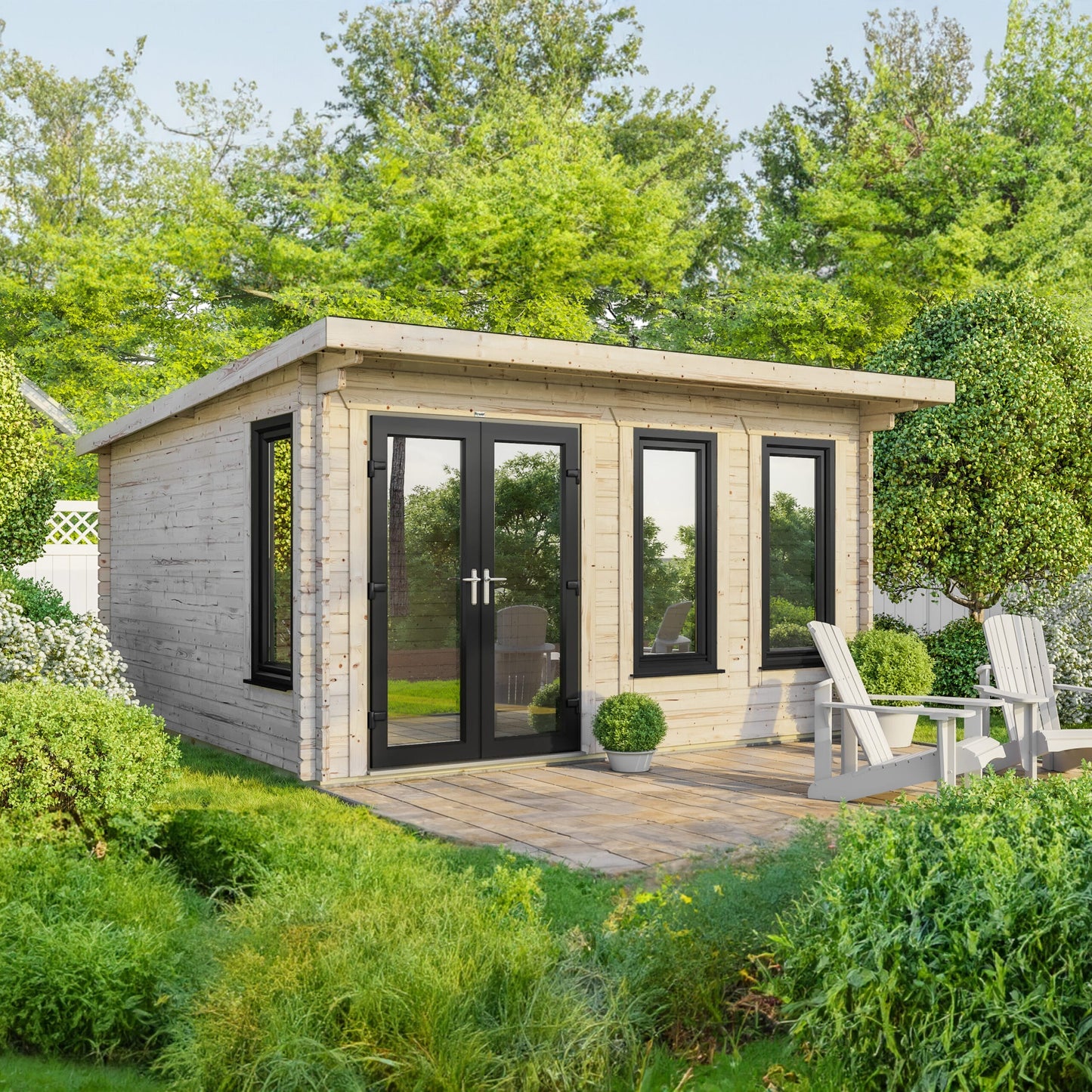 Pent Log Cabin