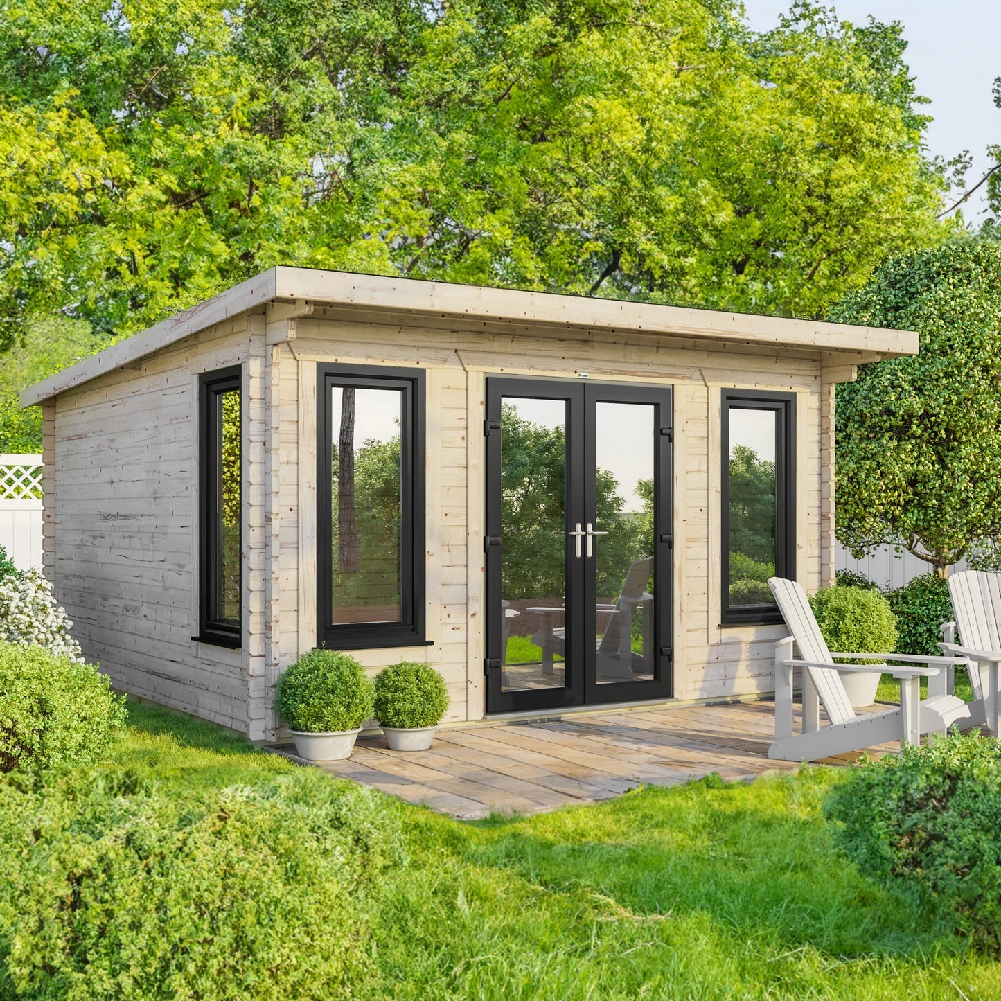 Pent Log Cabin