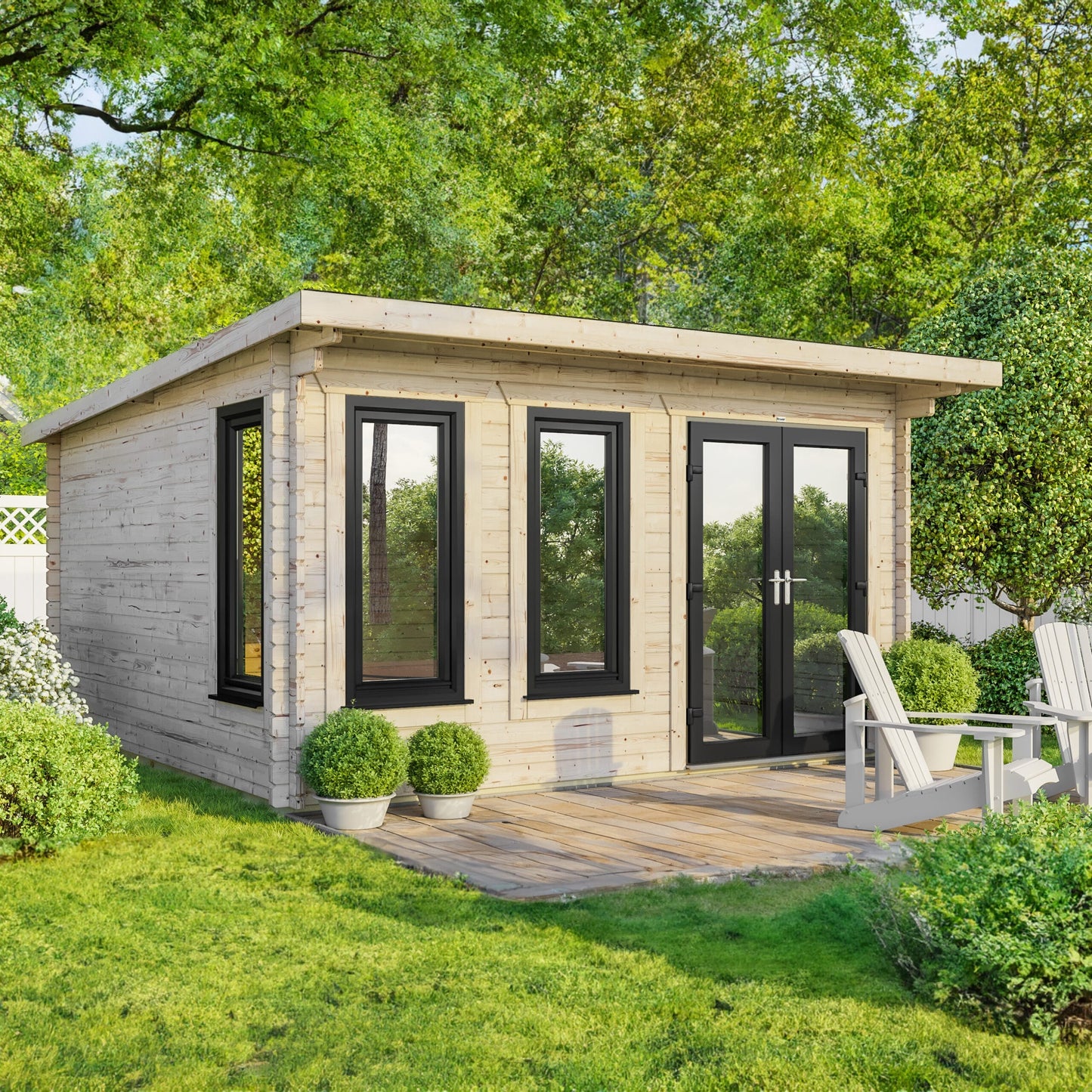 Pent Log Cabin