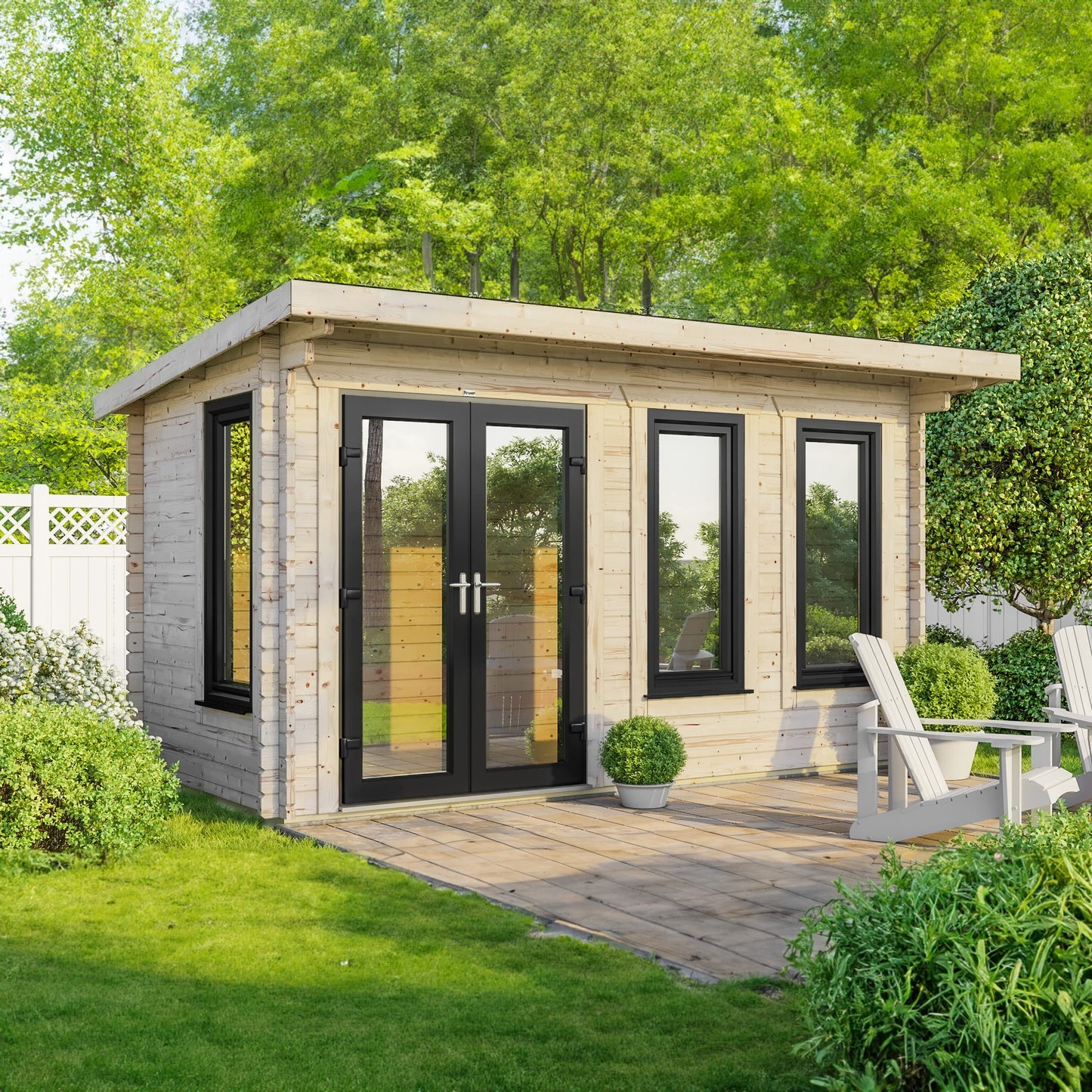 Pent Log Cabin