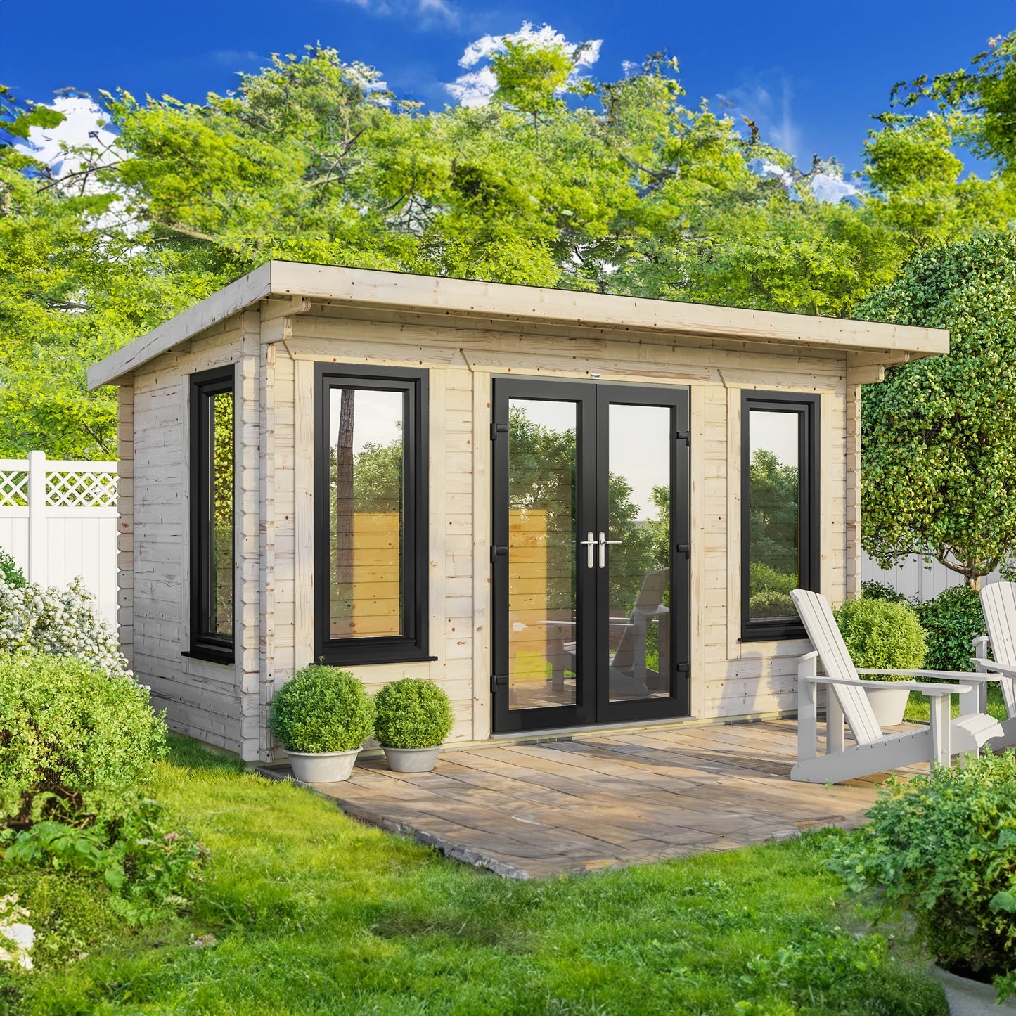 Pent Log Cabin
