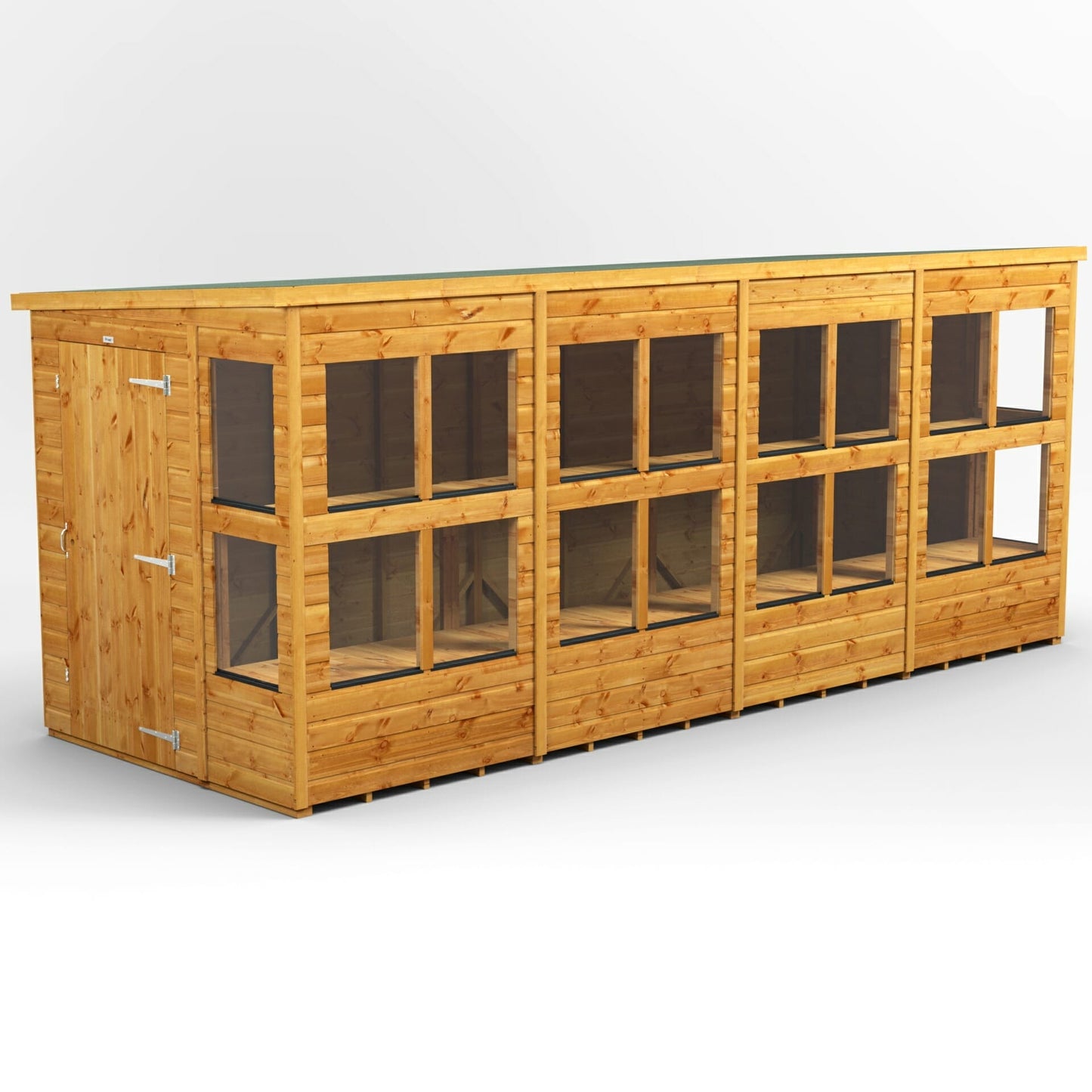 Holz-Gewächshaus mit Pultdach