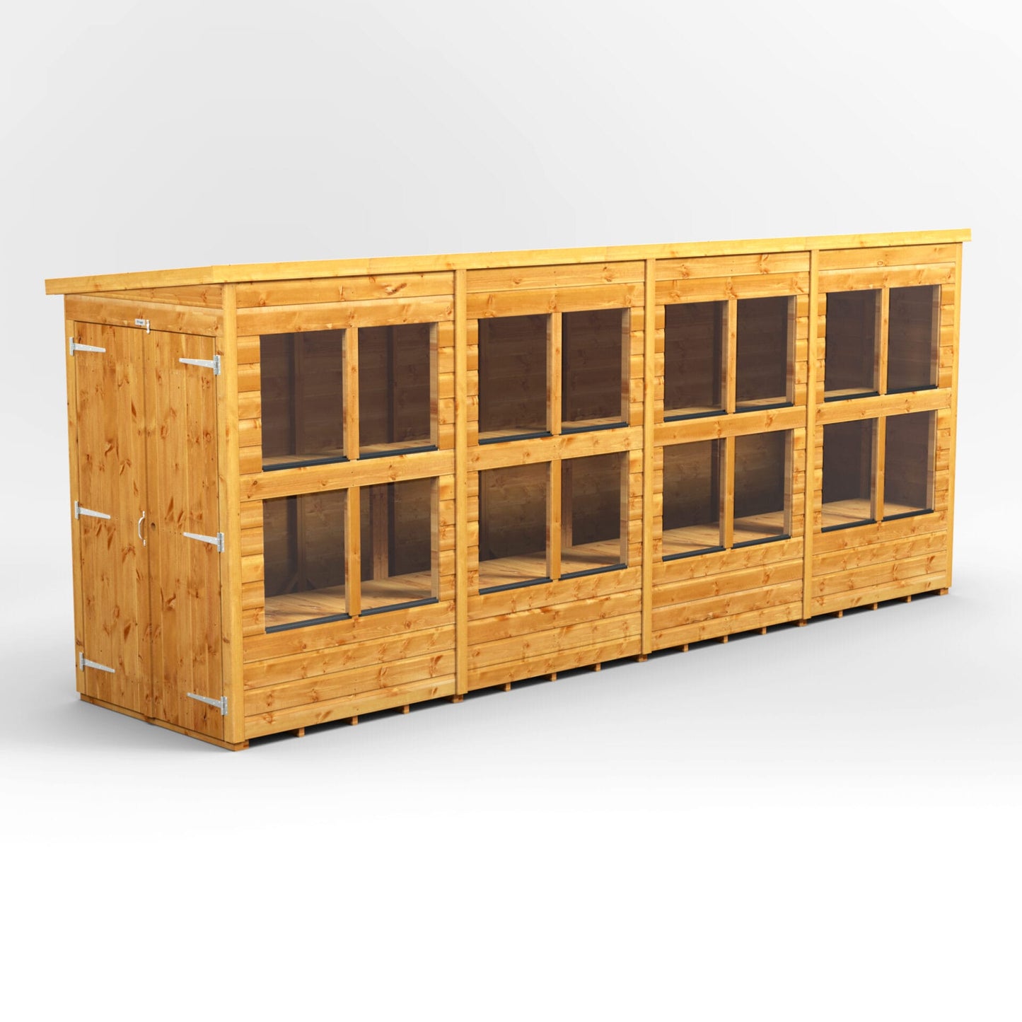 Holz-Gewächshaus mit Pultdach